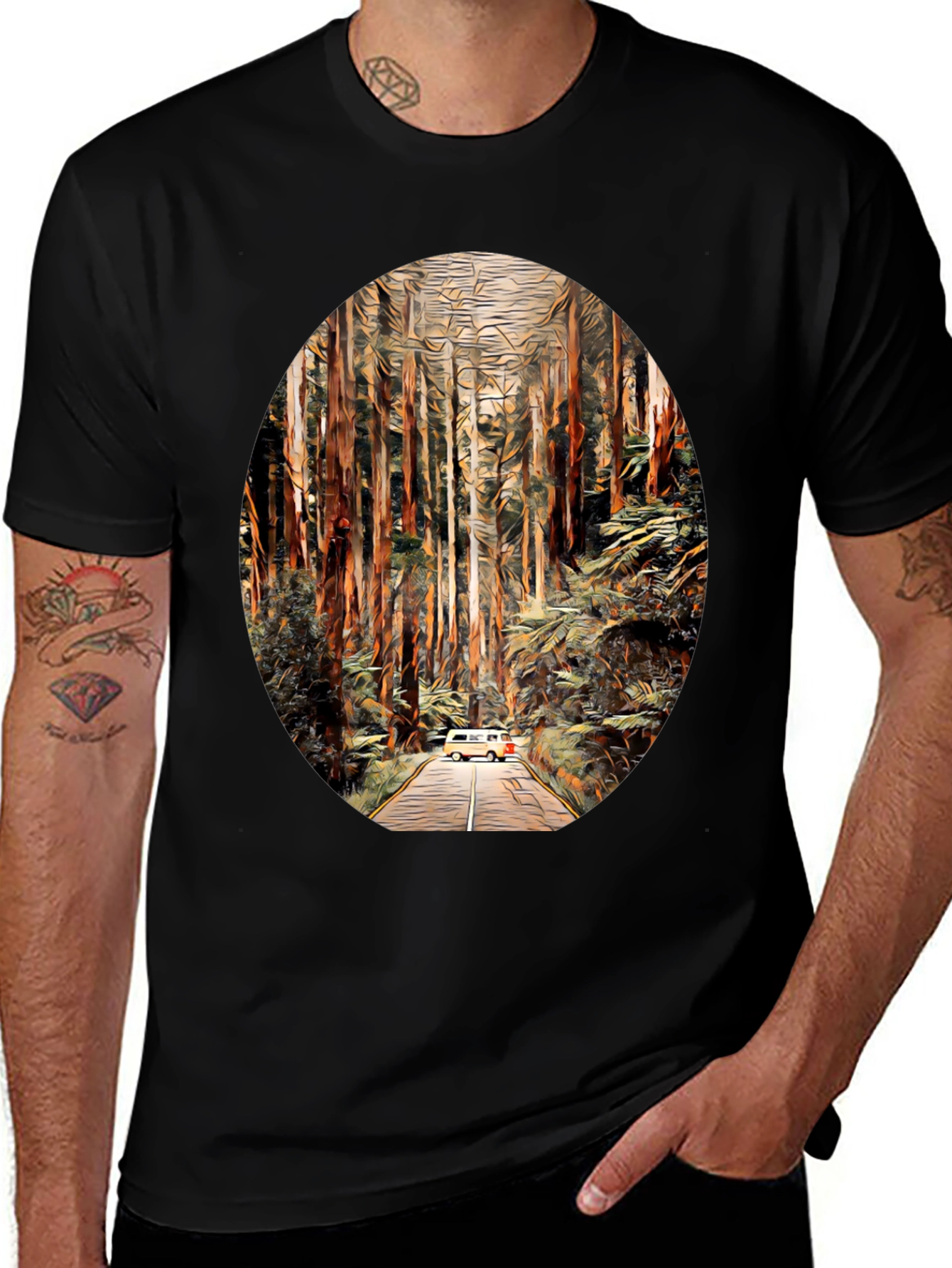 Van Life Forest T-Shirt - Adventure Awaits!