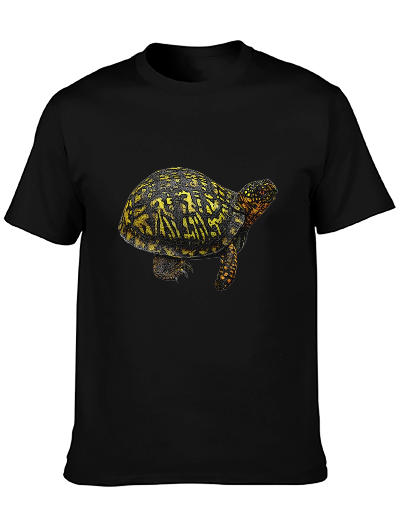 Turtle Graphic Tee - Black Crew Neck T-Shirt