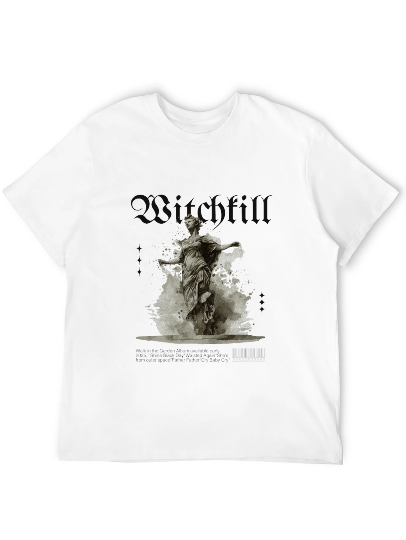 Witchfull Statue Graphic Print Black T-Shirt