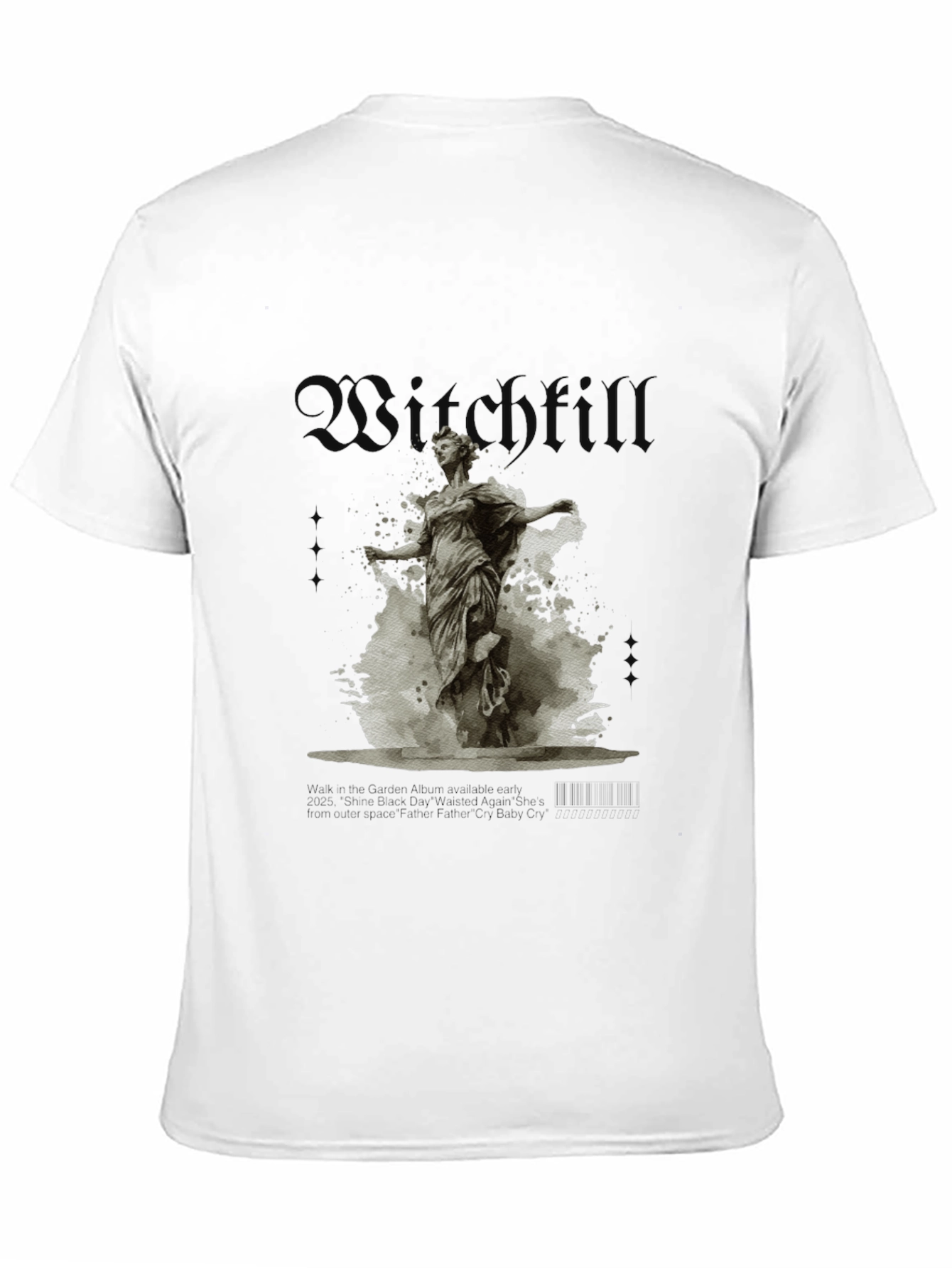 Witchfull Statue Graphic Print Black T-Shirt