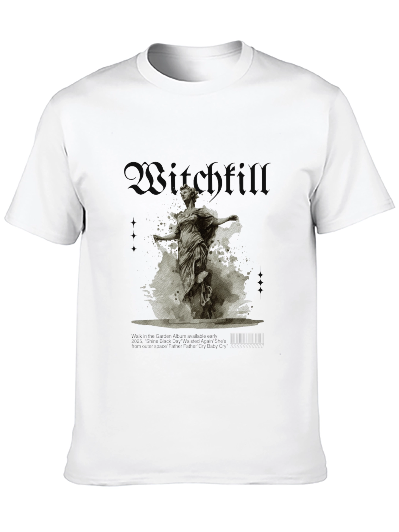 Witchfull Statue Graphic Print Black T-Shirt