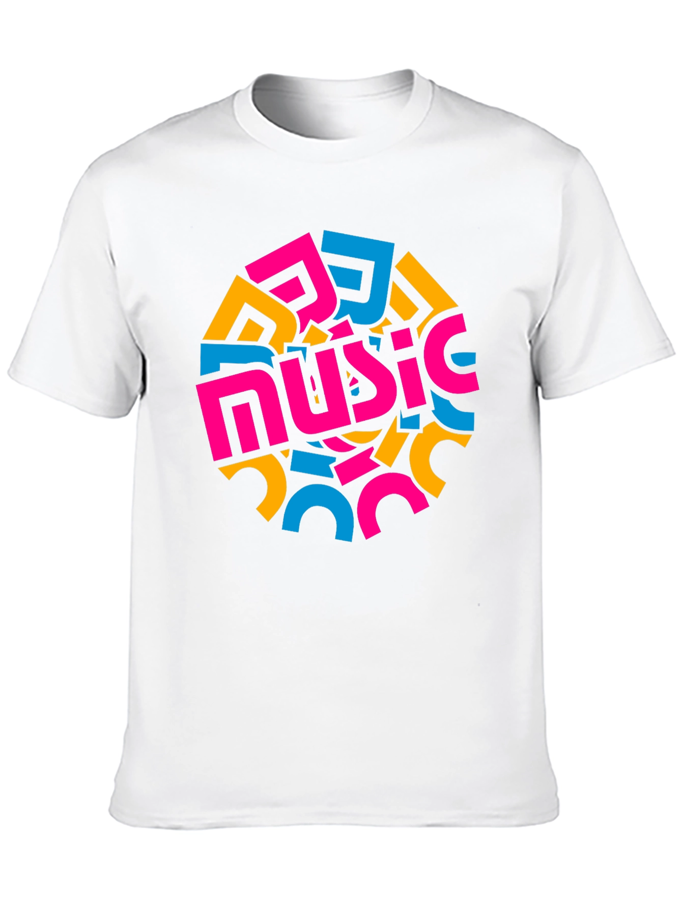 Abstract Music Design Black T-Shirt