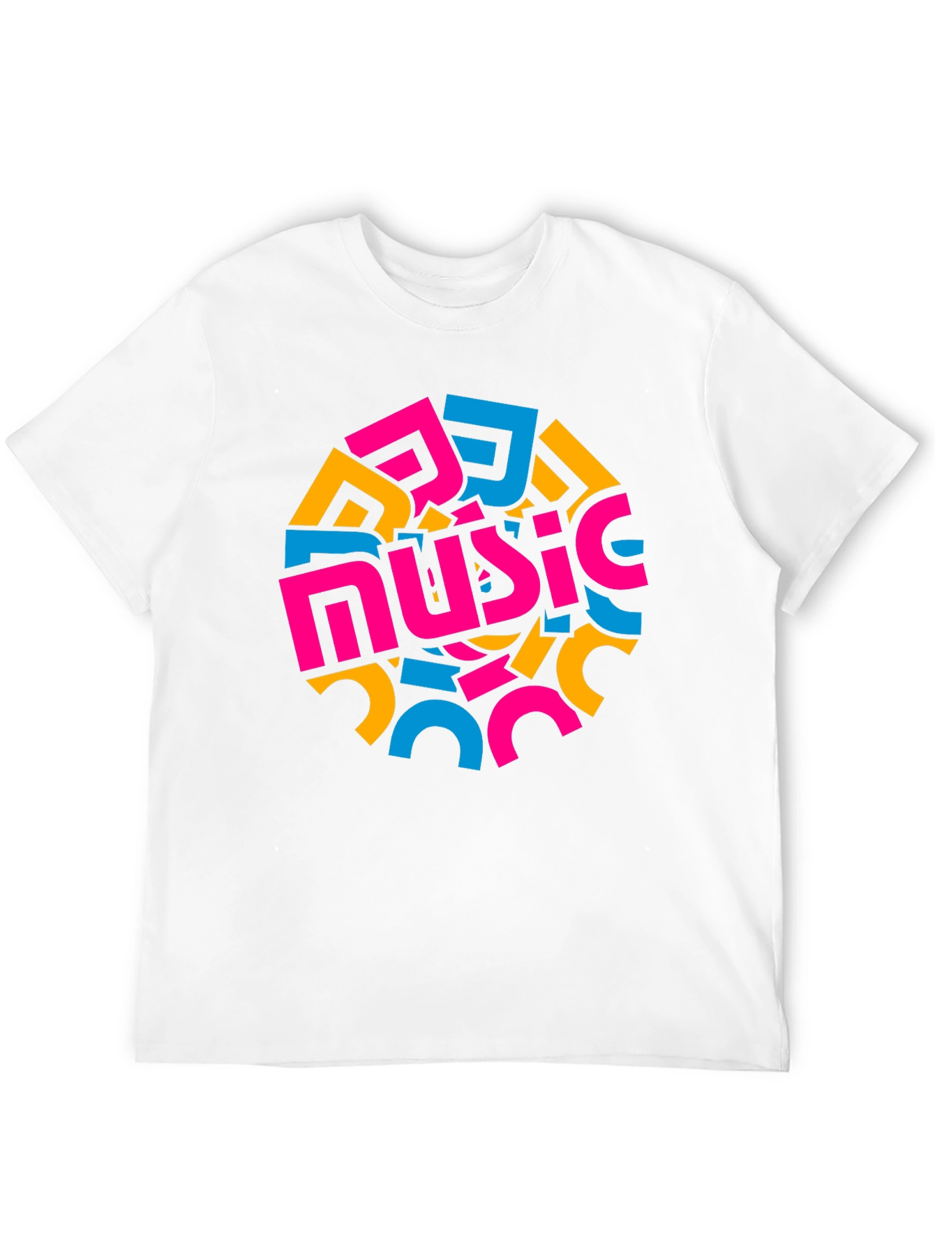 Abstract Music Design Black T-Shirt