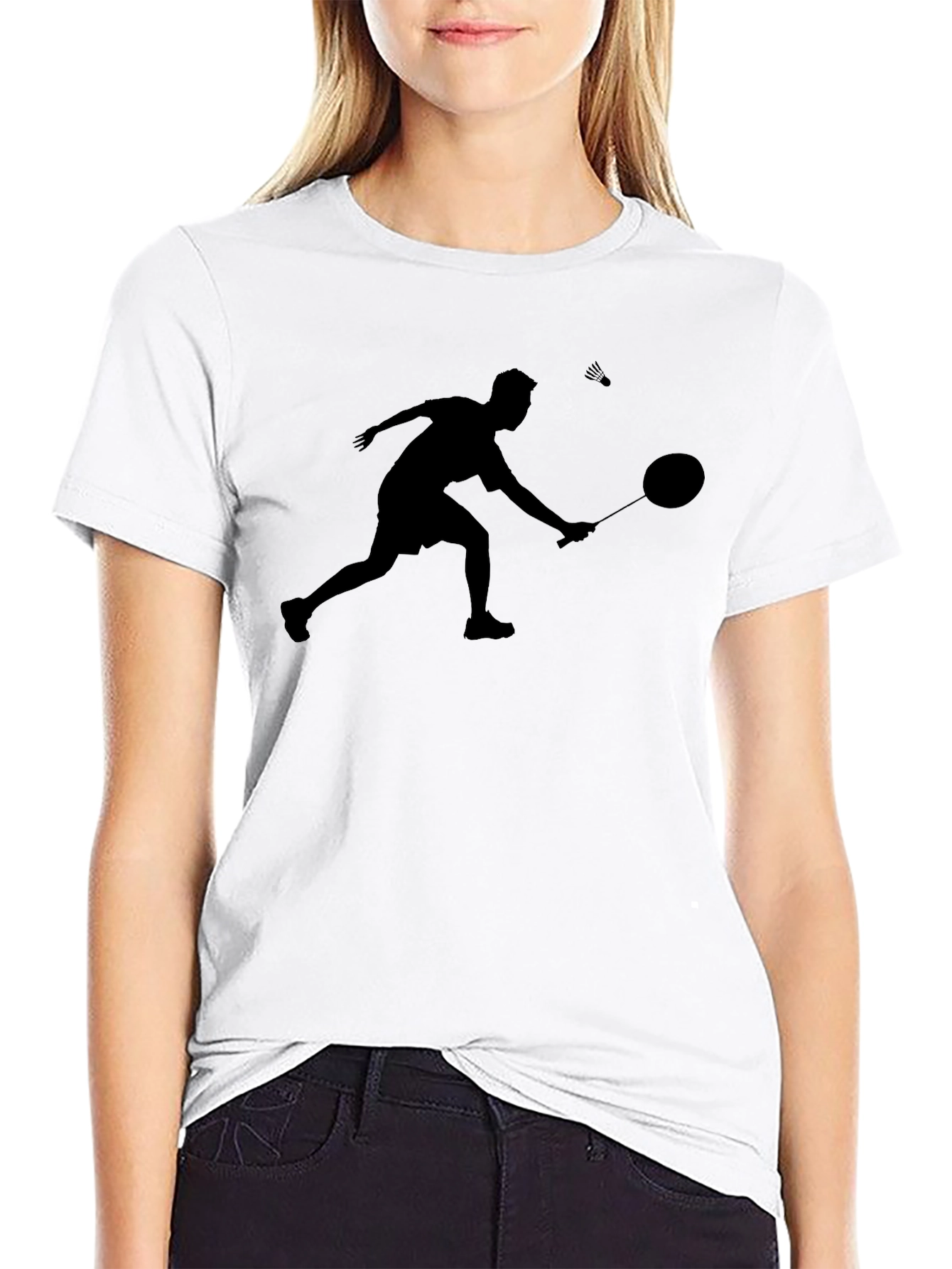 Black Badminton Graphic Tee