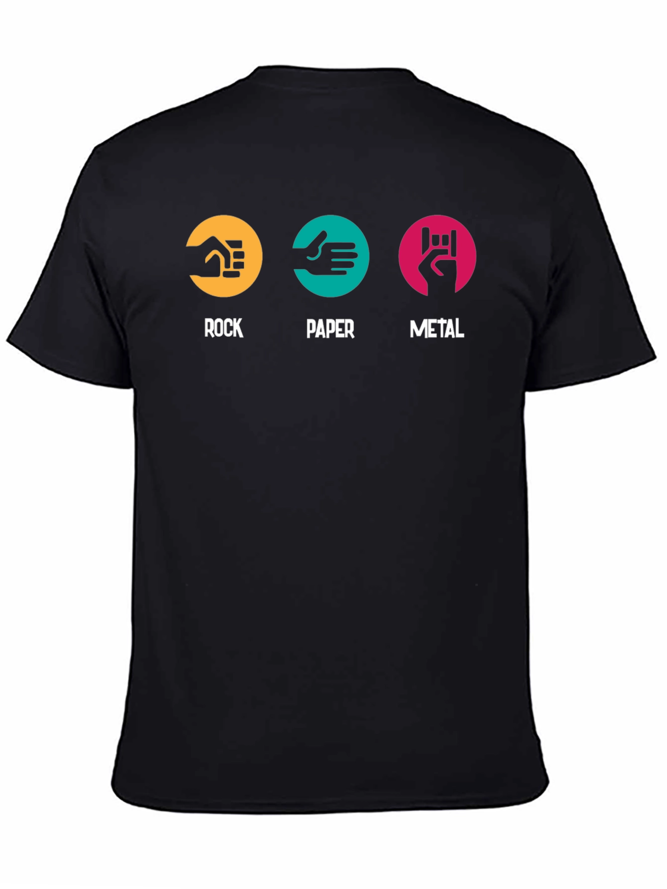Rock Paper Metal Graphic T-Shirt - Black