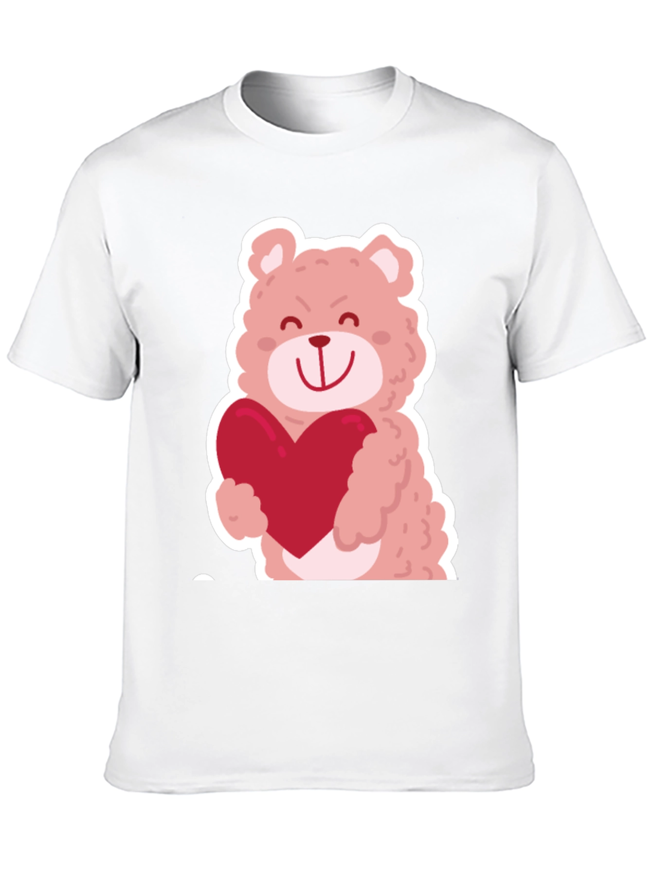 Bear Hug Heart Graphic Tee - Black