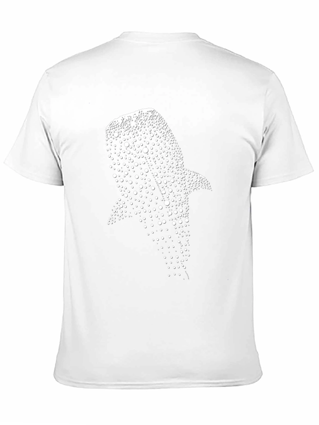 Whale Shark Dot Print Black T-Shirt