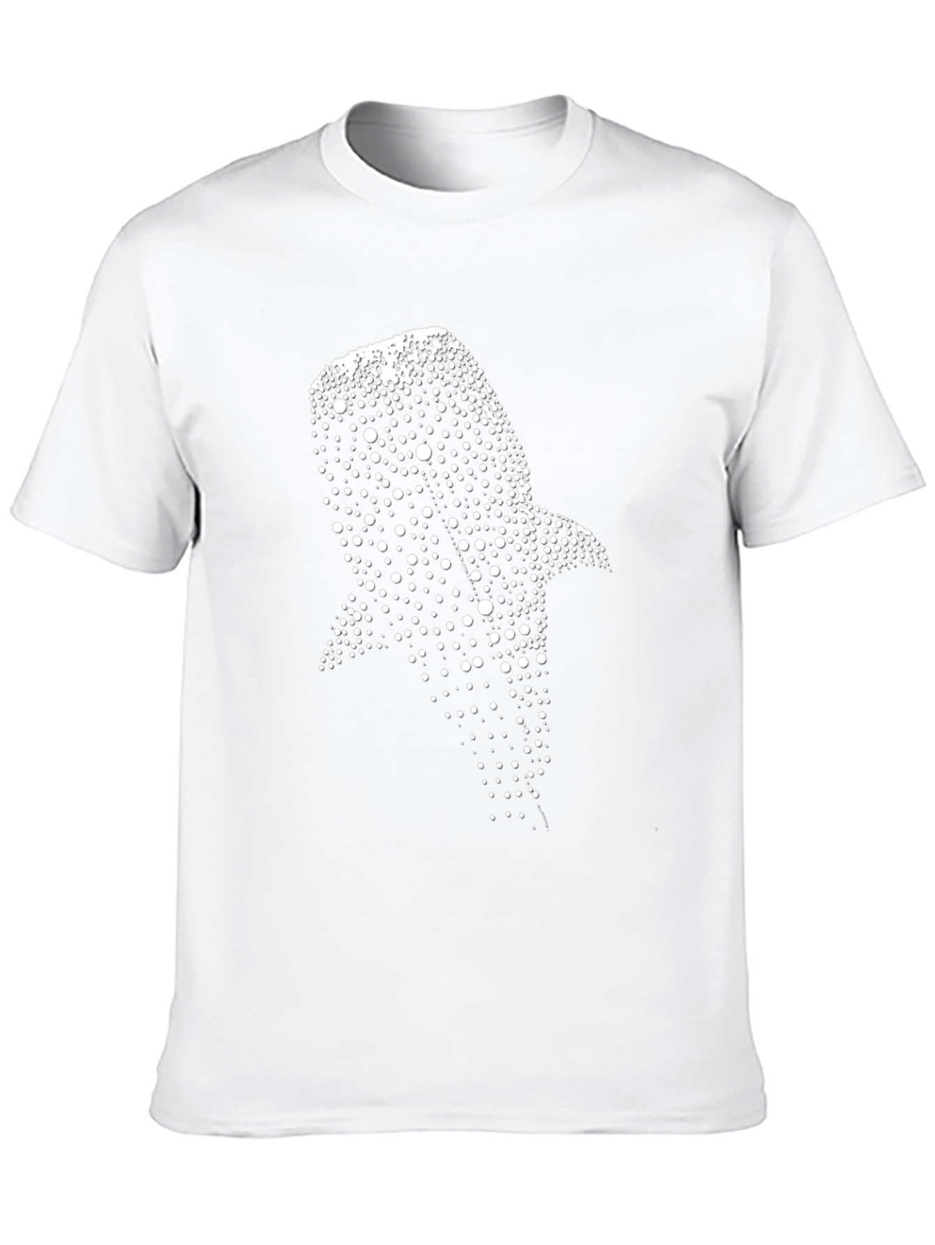 Whale Shark Dot Print Black T-Shirt