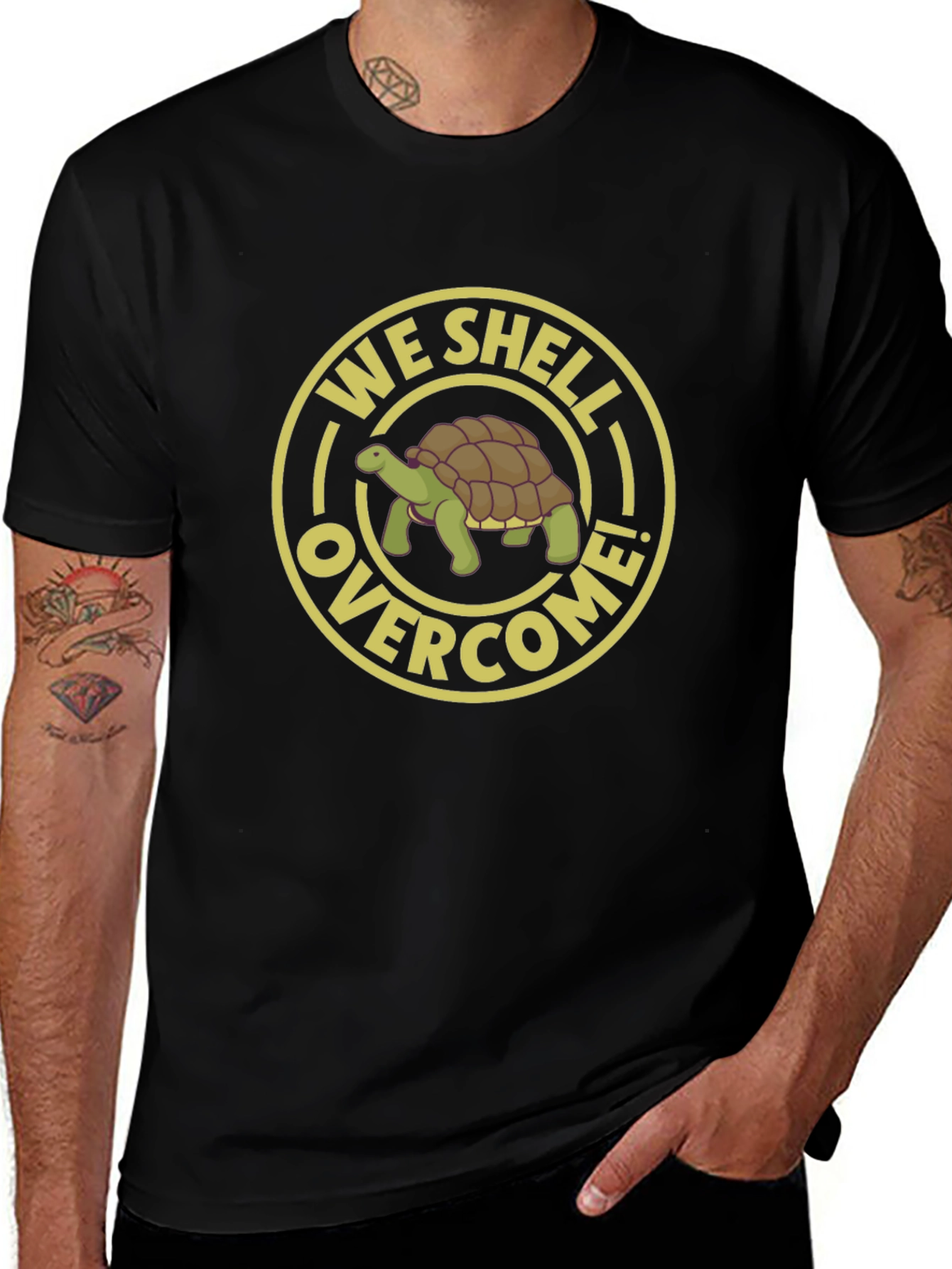 We Shell Overcome T-Shirt - Turtle Graphic Tee