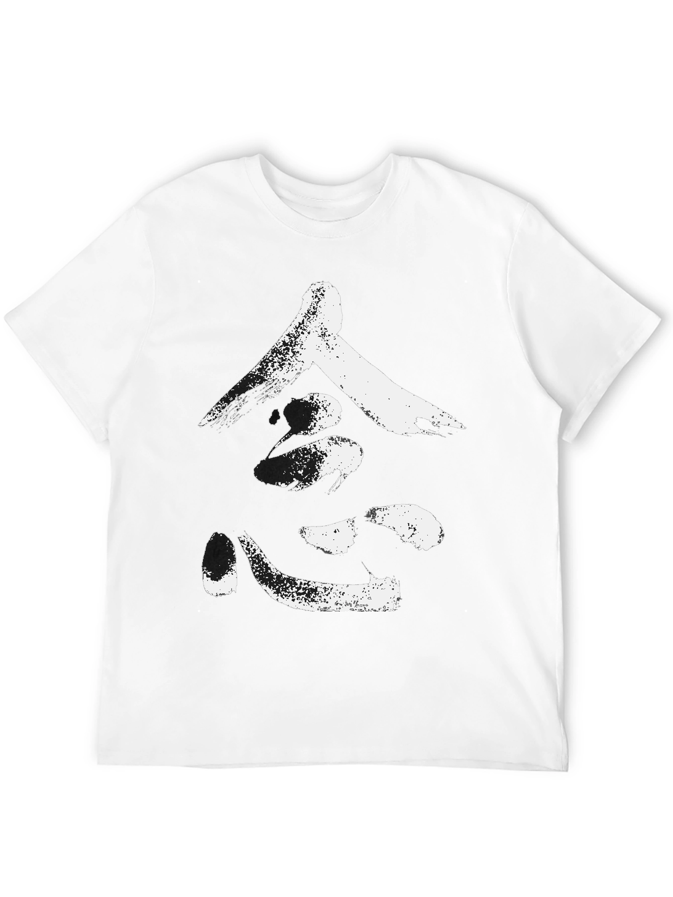 Black T-Shirt with White Japanese Calligraphy Graphic