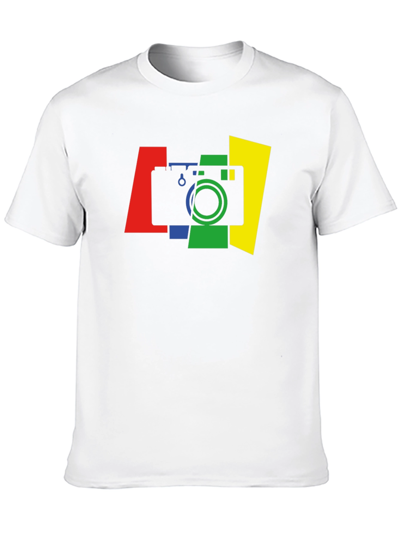 Stylish Camera Graphic Tee - Black