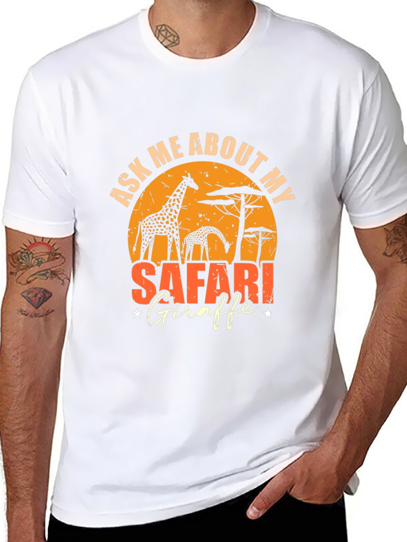 Safari Giraffe Graphic T-Shirt