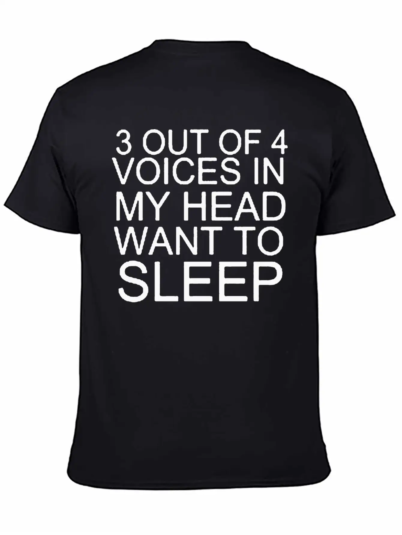 3 Out Of 4 Voice In My Head Want To Sleep Lightweight Cotton T-Shirt – Daily Comfort Graphic Shirt