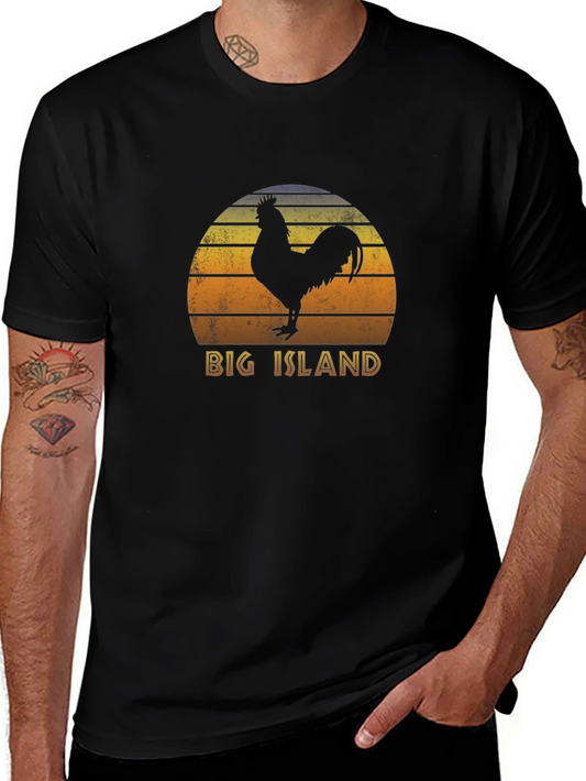 Big Island Rooster T-Shirt - Vintage Style