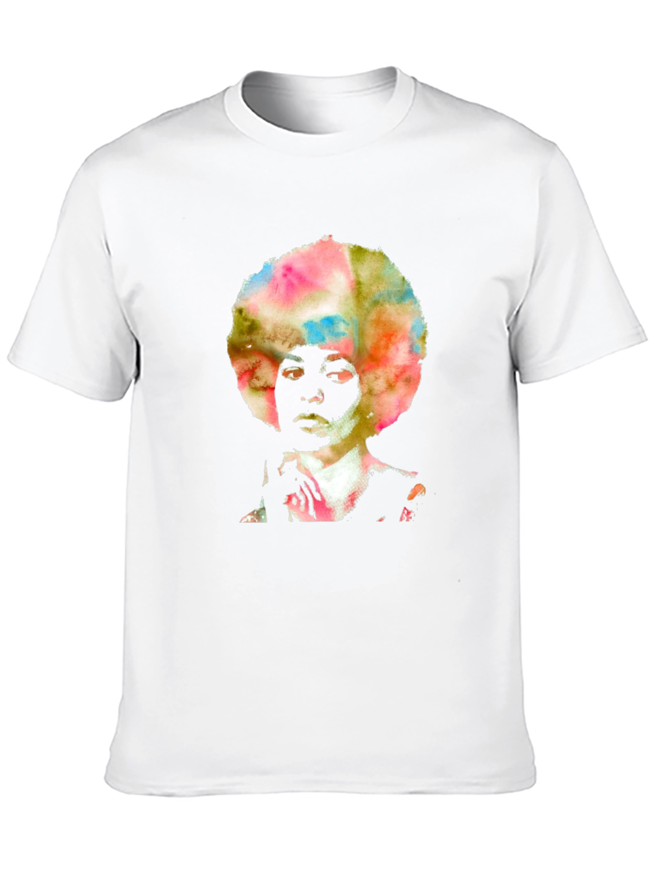 Retro Afro Art Mens Black T-Shirt