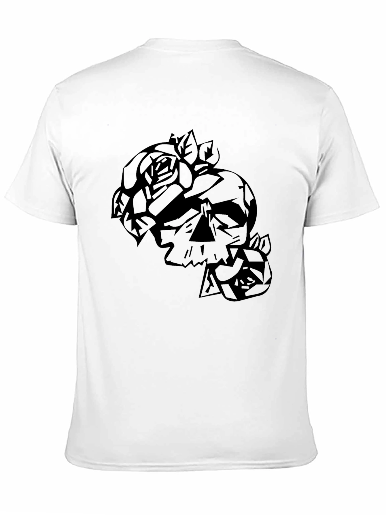 Skull and Roses Graphic Tee - Black