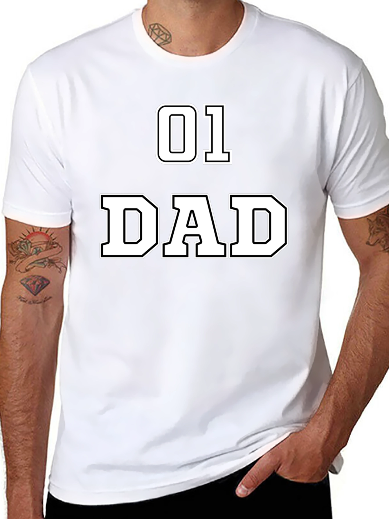 01 Dad T-Shirt - Stylish Fathers Day Gift
