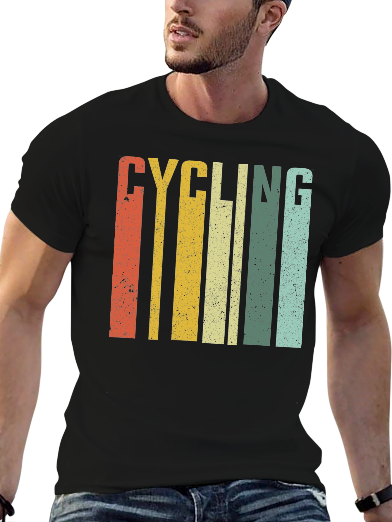 Retro Cycling Stripes T-Shirt