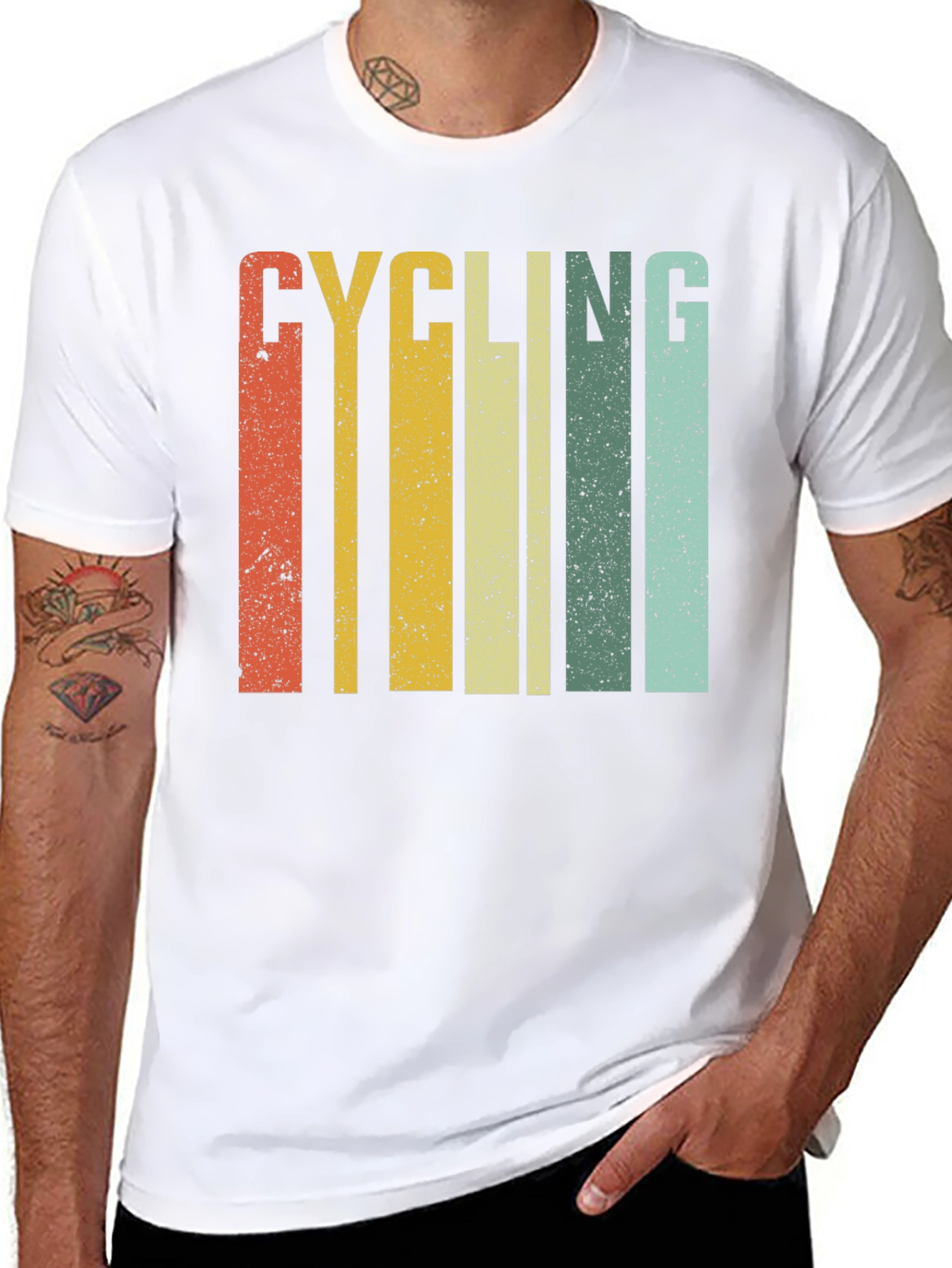 Retro Cycling Stripes T-Shirt