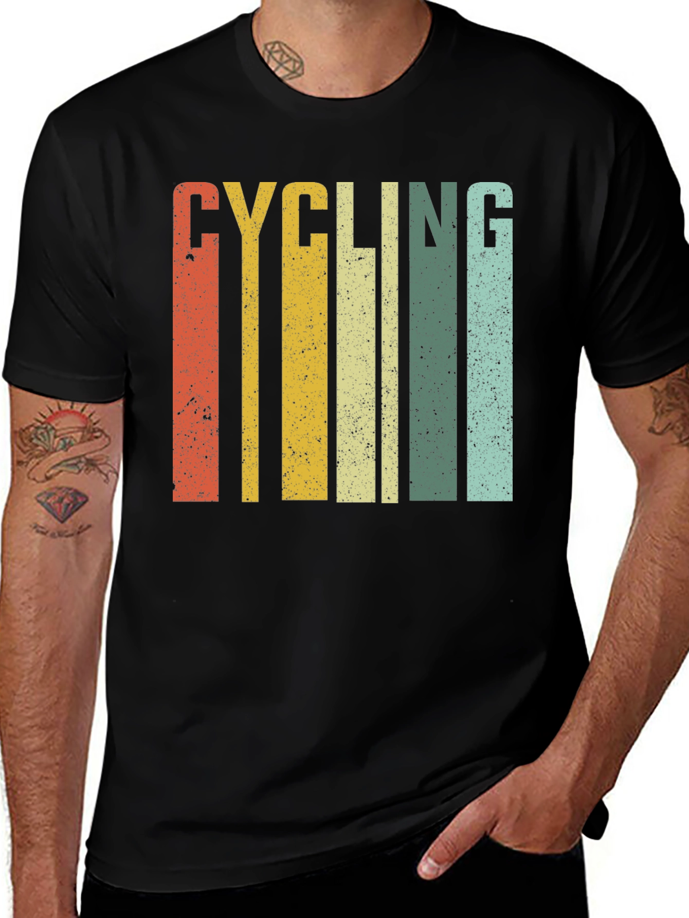 Retro Cycling Stripes T-Shirt