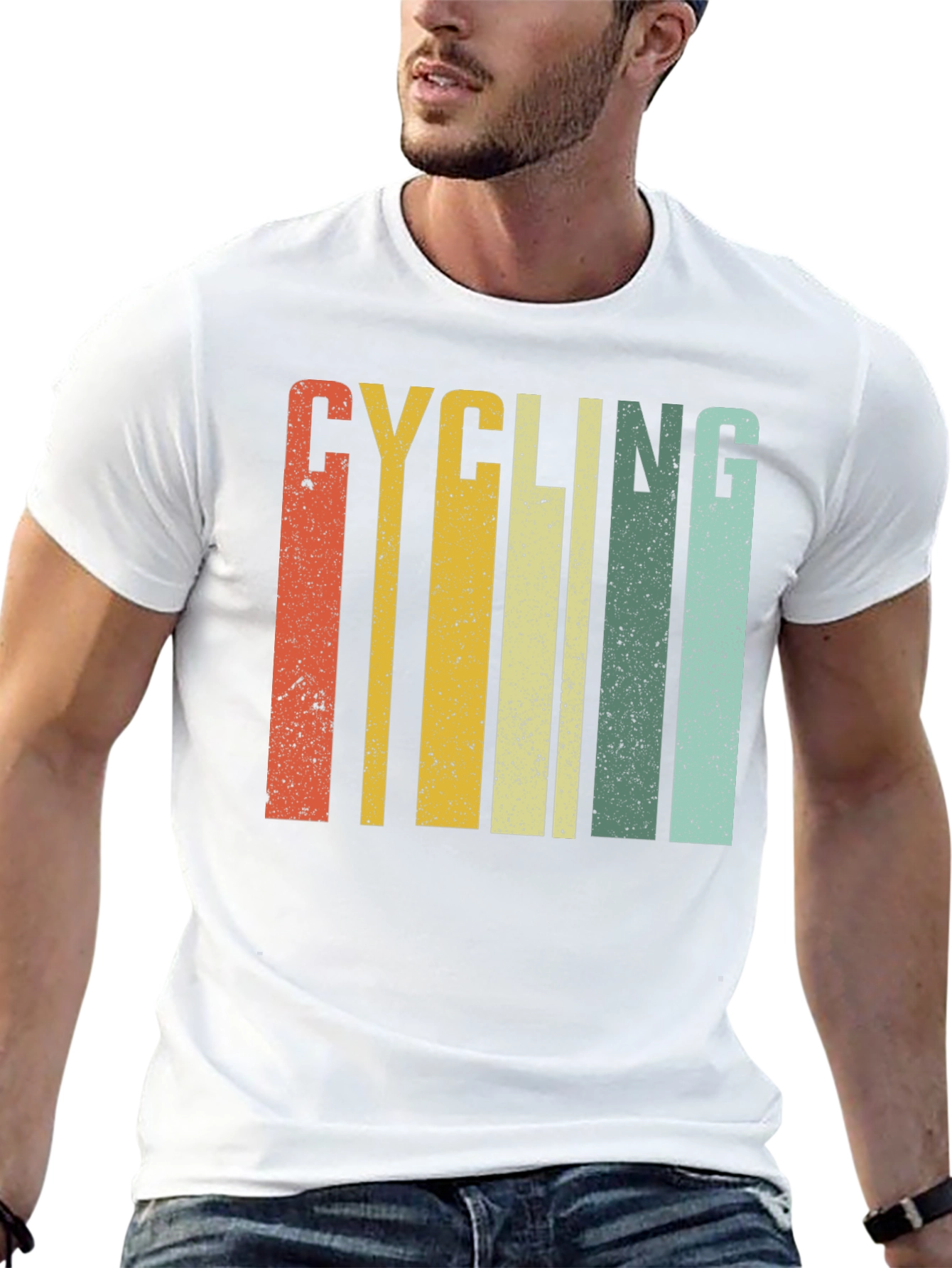 Retro Cycling Stripes T-Shirt