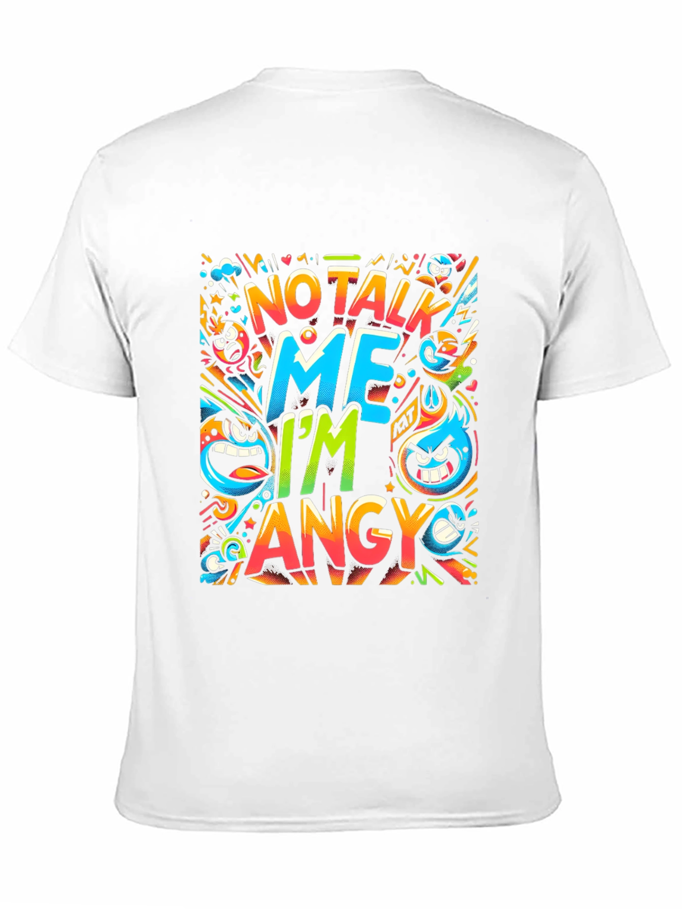 Angry Cartoon Graphic Print T-Shirt