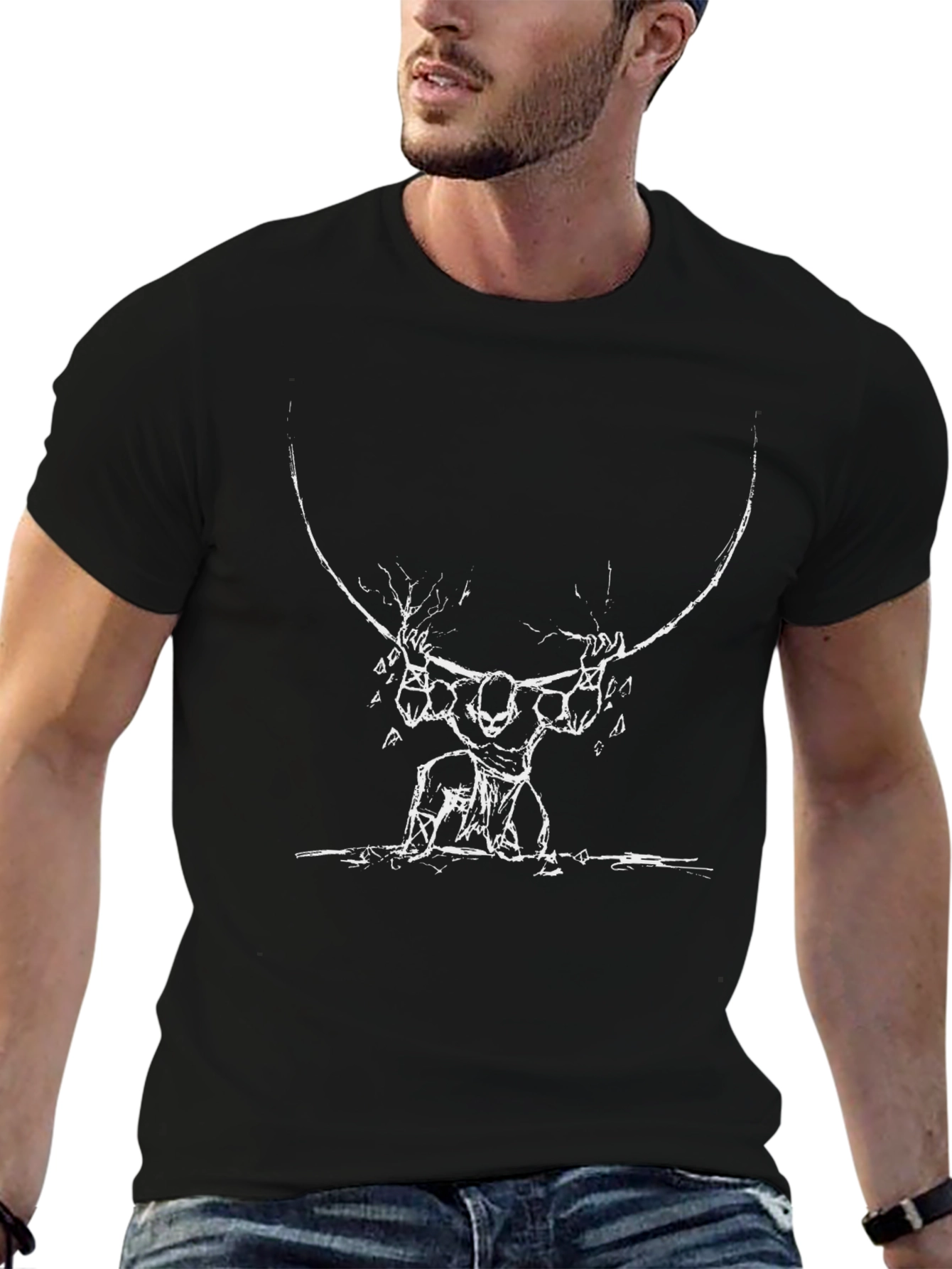 Atlas Sketch Black T-Shirt