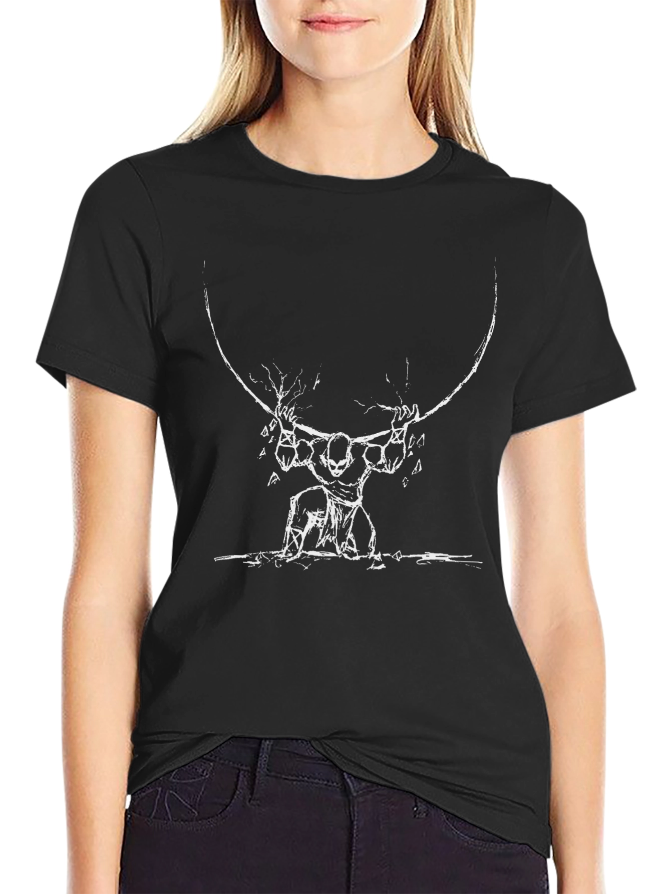 Atlas Sketch Black T-Shirt