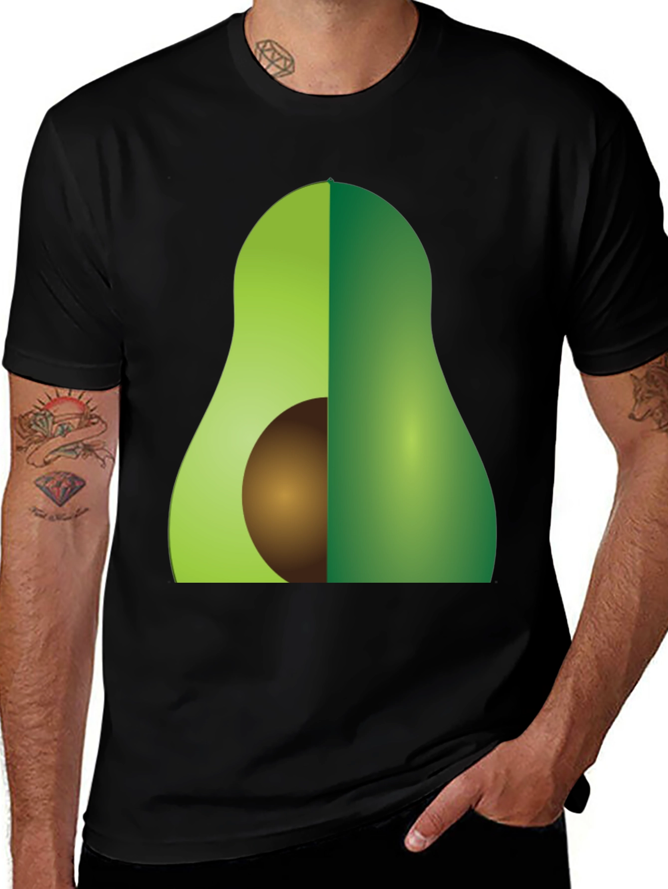 Avocado Graphic Tee - Black T-Shirt