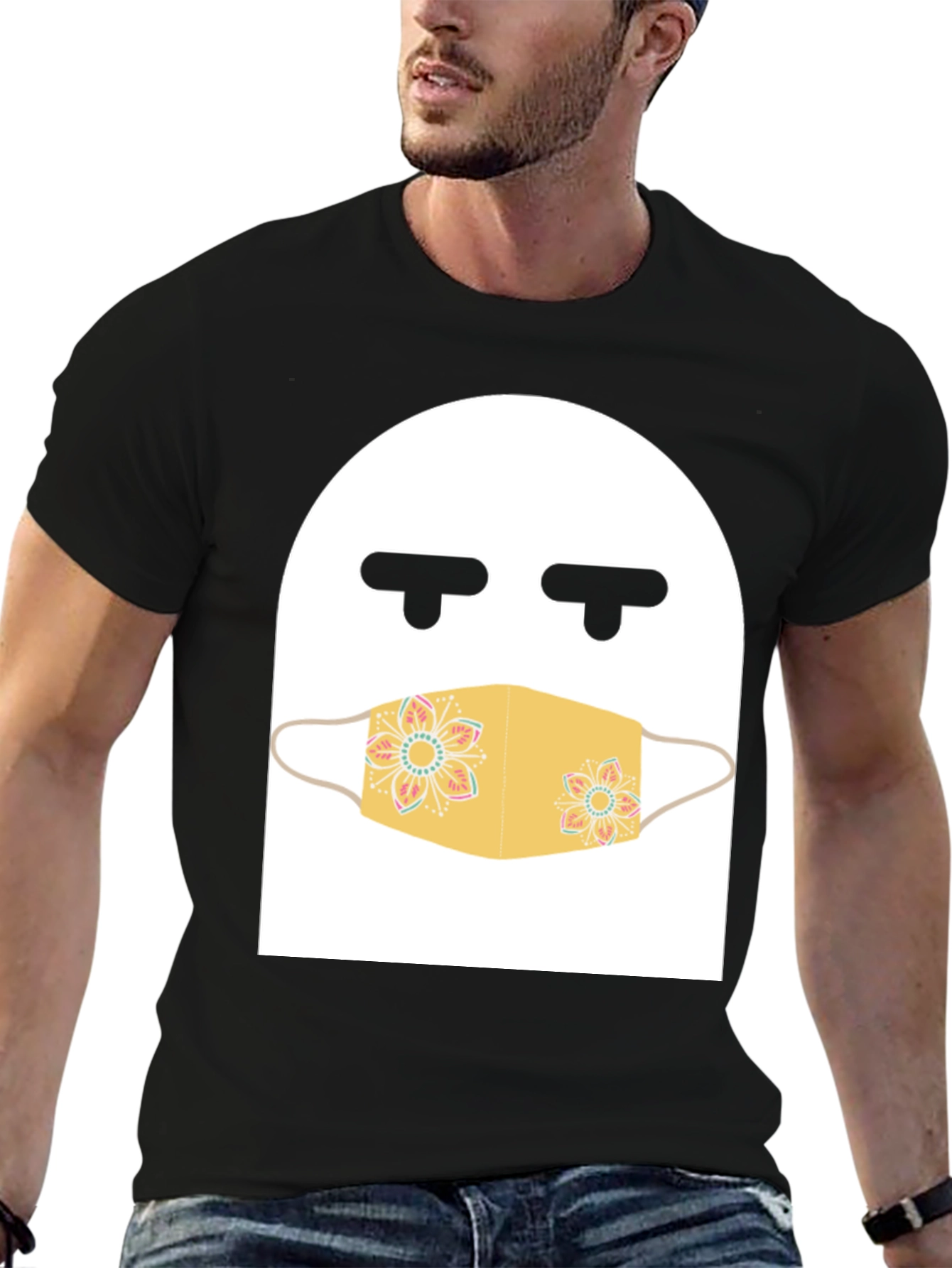 Quarantine Ghost T-Shirt - Masked Funny Tee