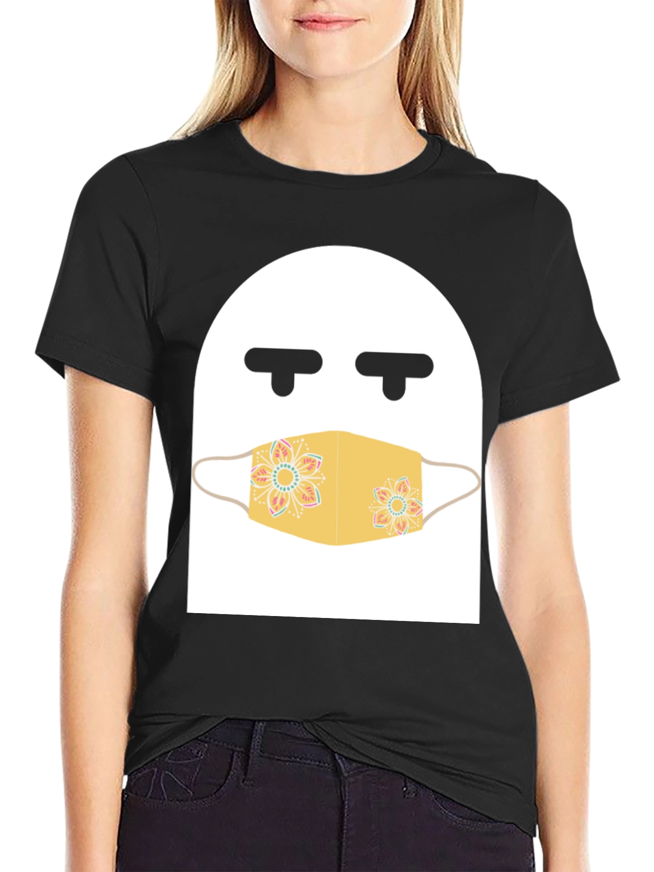 Quarantine Ghost T-Shirt - Masked Funny Tee