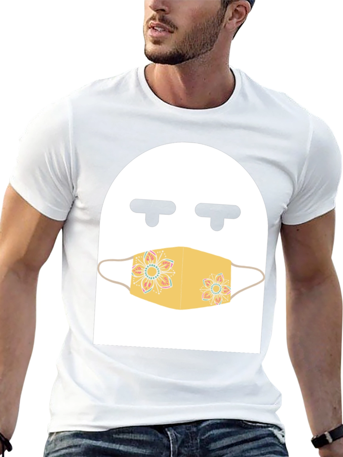 Quarantine Ghost T-Shirt - Masked Funny Tee