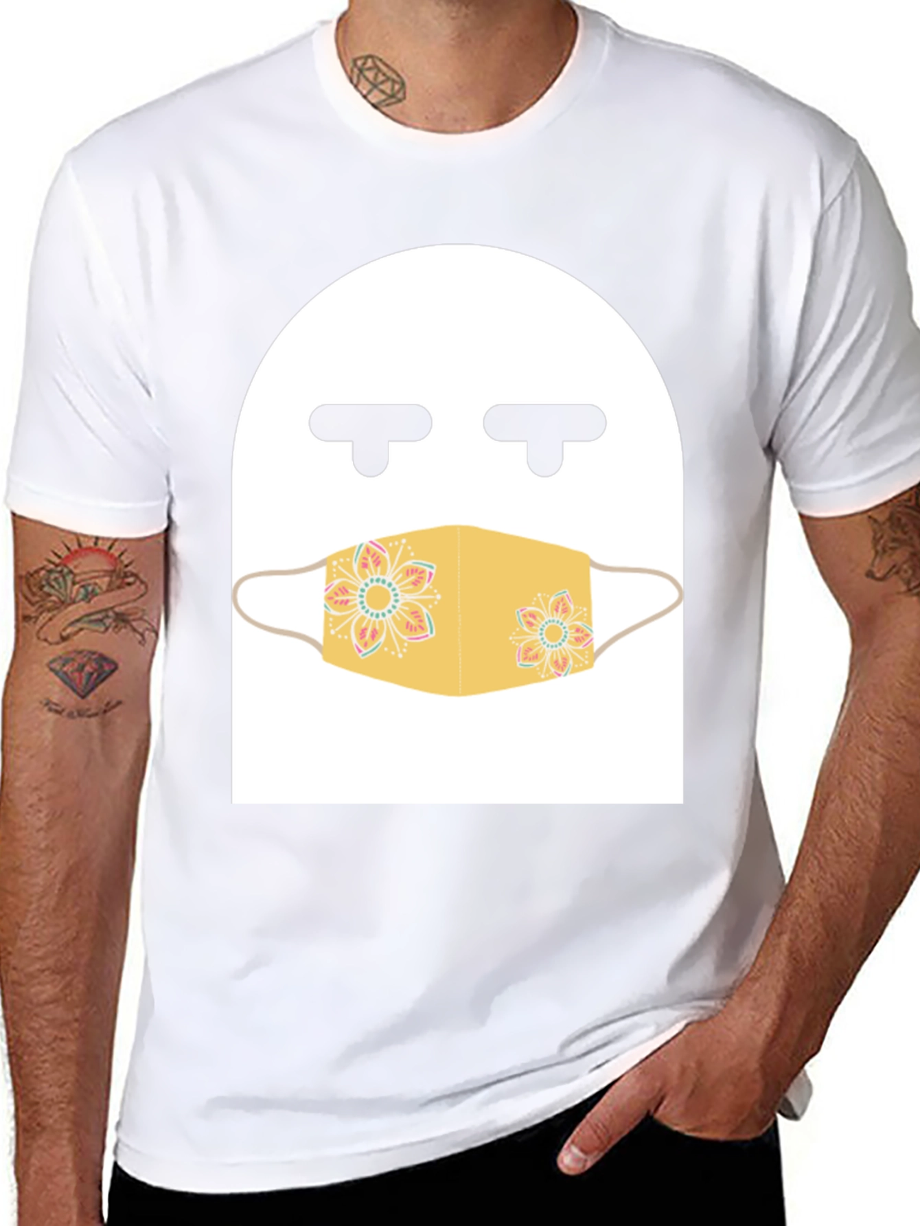 Quarantine Ghost T-Shirt - Masked Funny Tee
