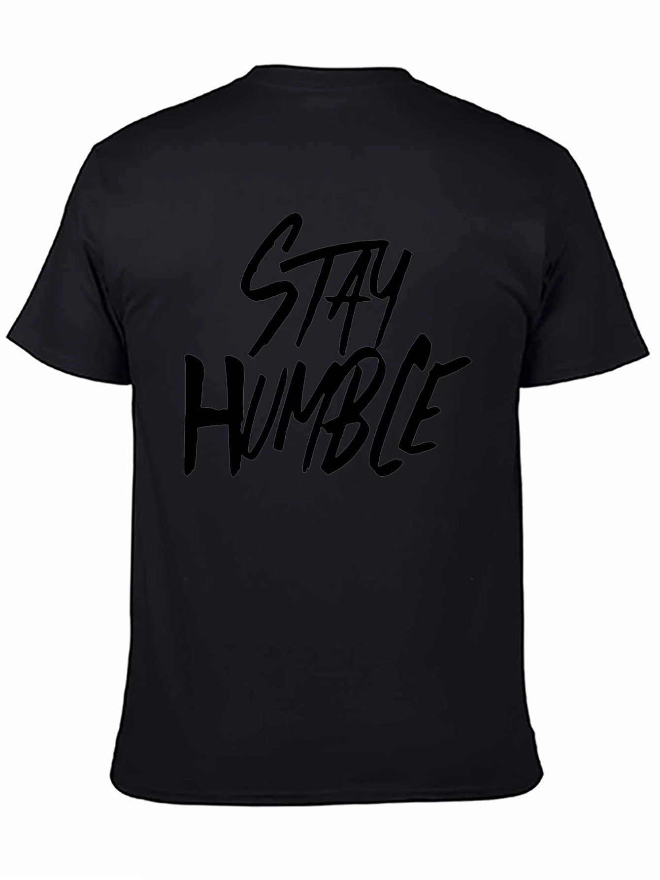 Stay Humble Black Graphic Tee for Men
