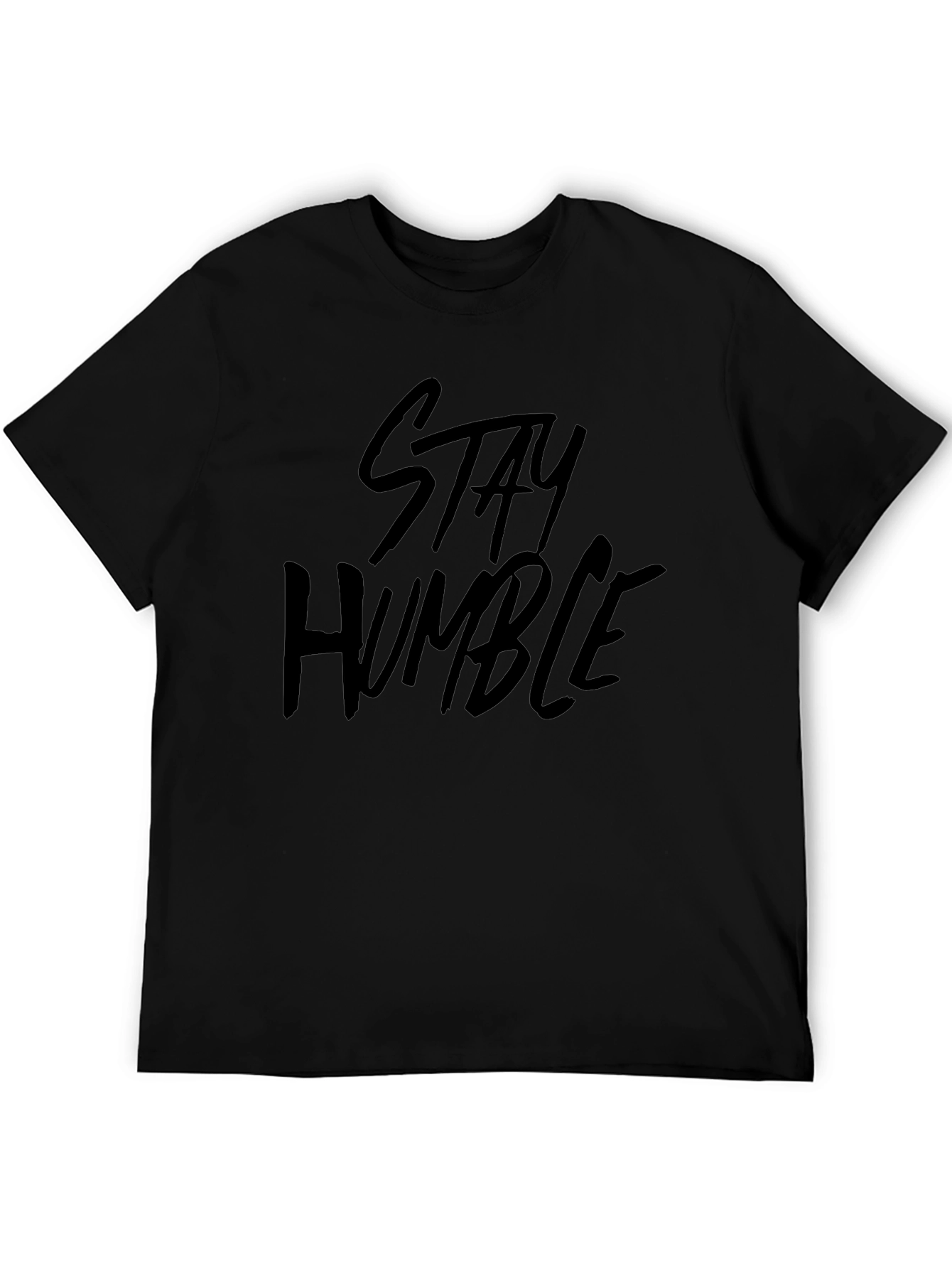 Stay Humble Black Graphic Tee for Men