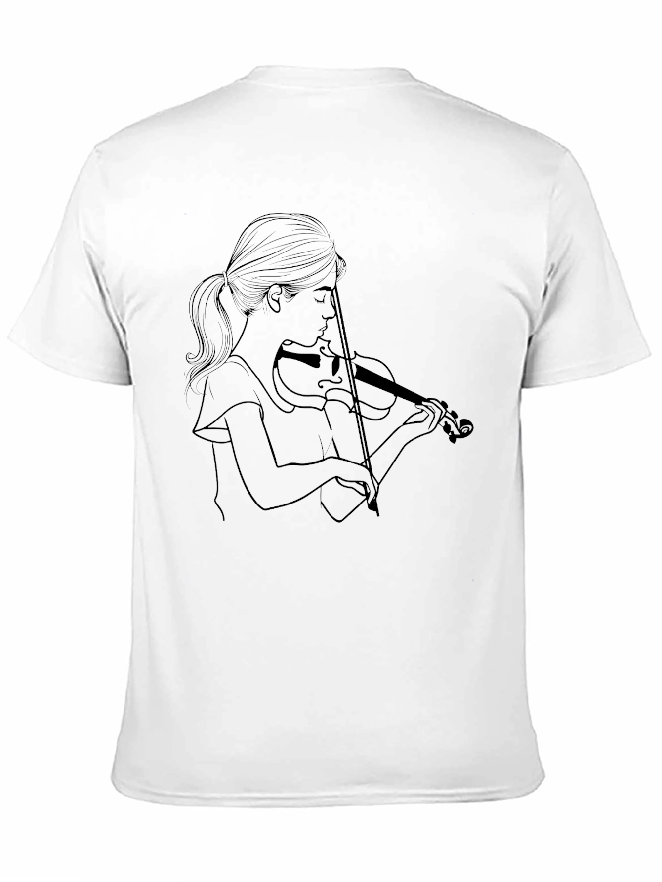 Violinist Graphic Tee - Classic Black Unisex T-Shirt