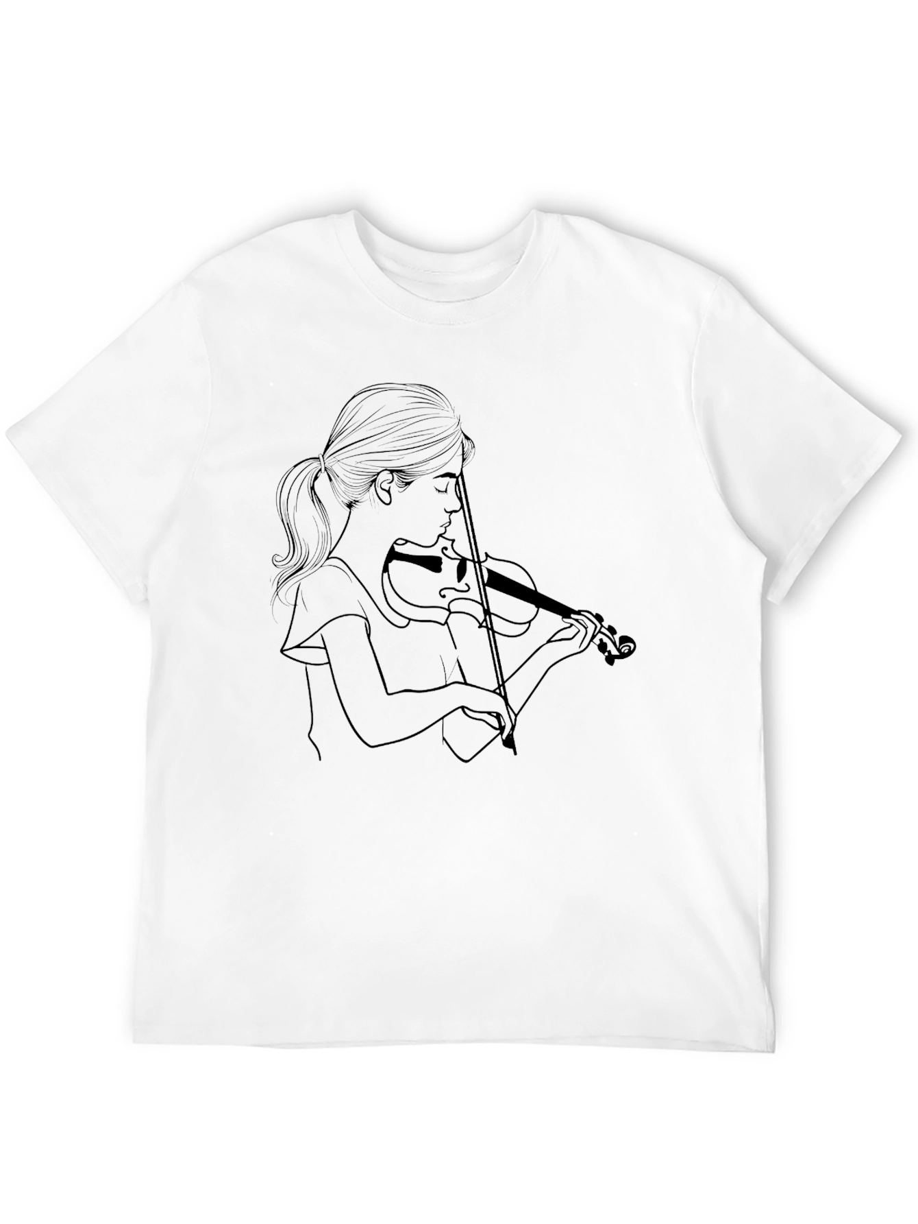 Violinist Graphic Tee - Classic Black Unisex T-Shirt