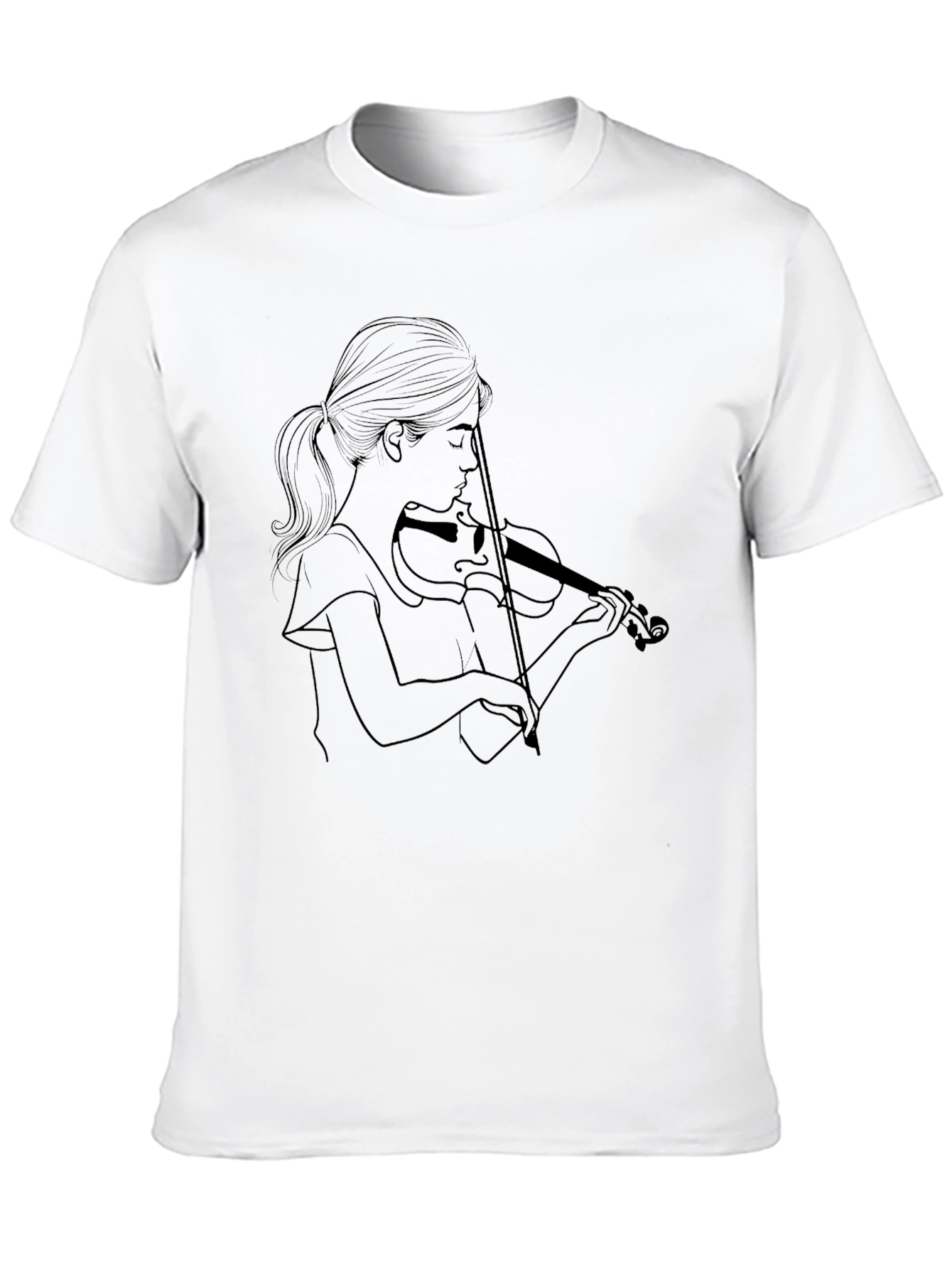 Violinist Graphic Tee - Classic Black Unisex T-Shirt