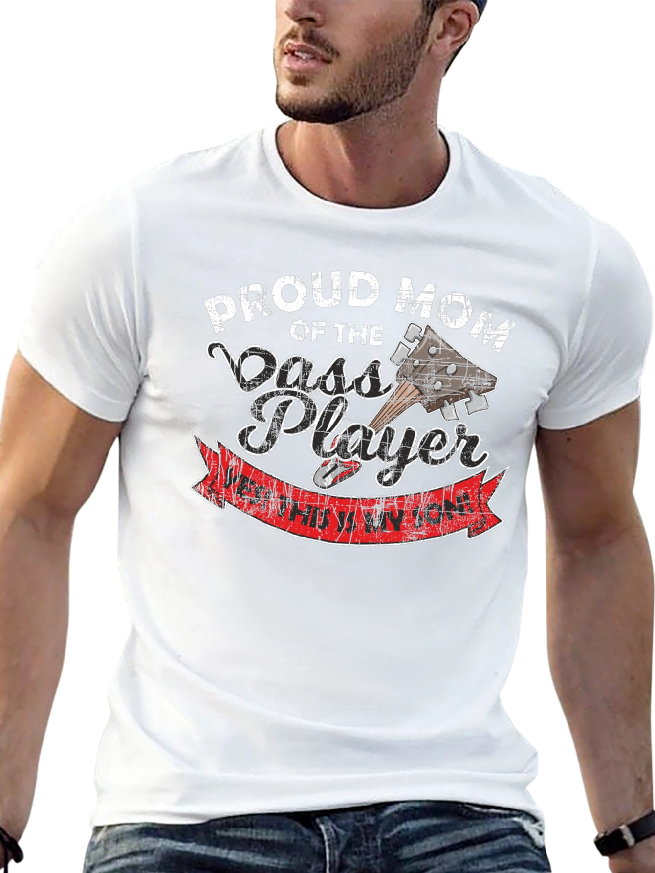 Proud Mom of Bass Player Graphic T-Shirt