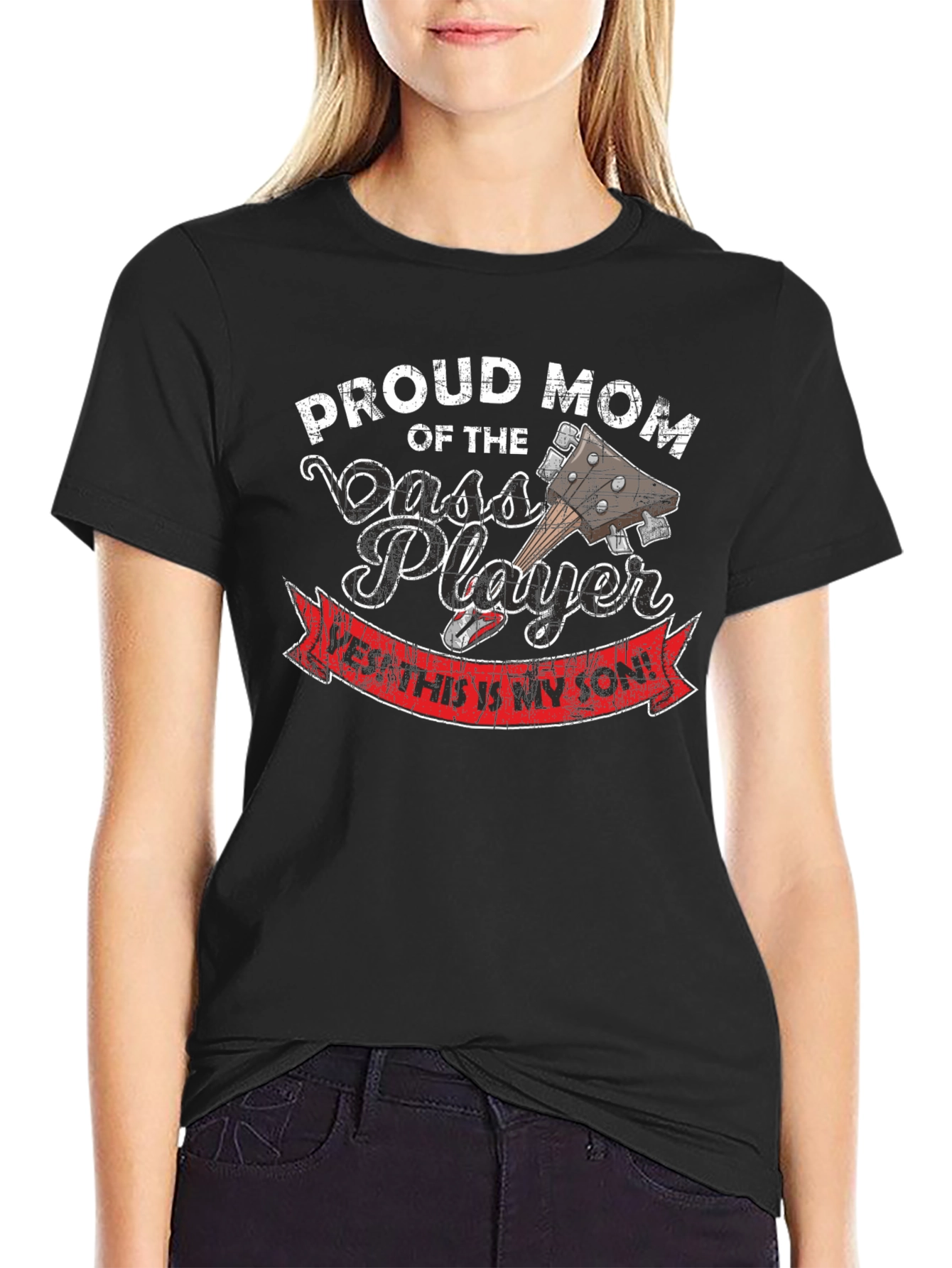 Proud Mom of Bass Player Graphic T-Shirt