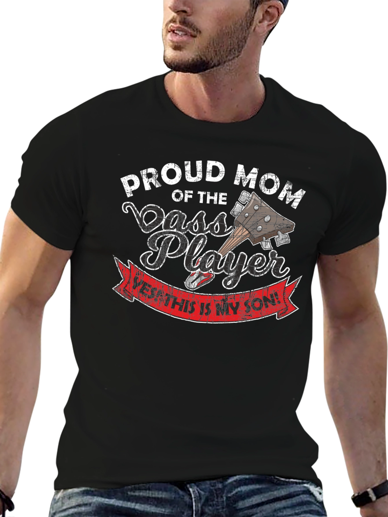 Proud Mom of Bass Player Graphic T-Shirt