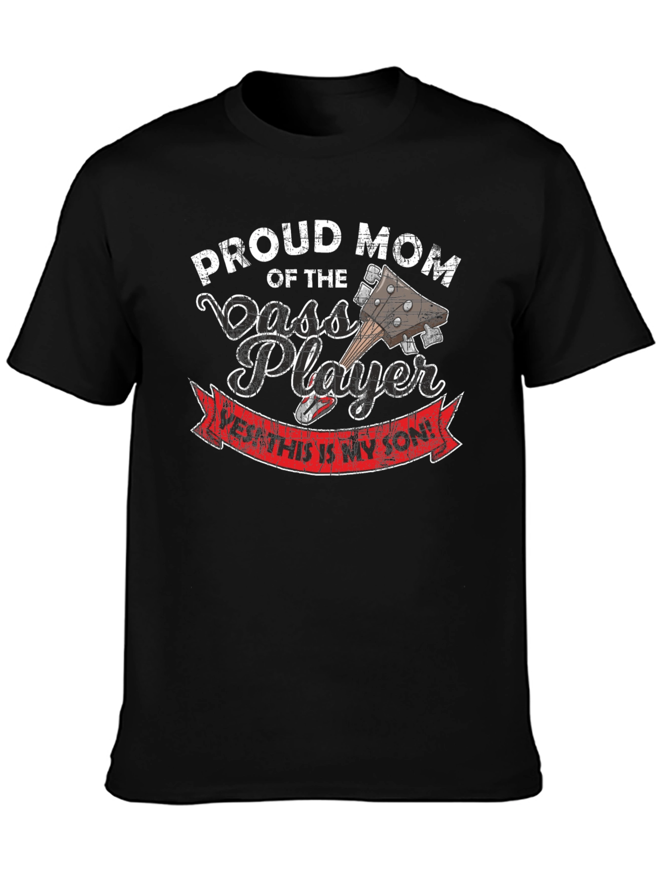 Proud Mom of Bass Player Graphic T-Shirt