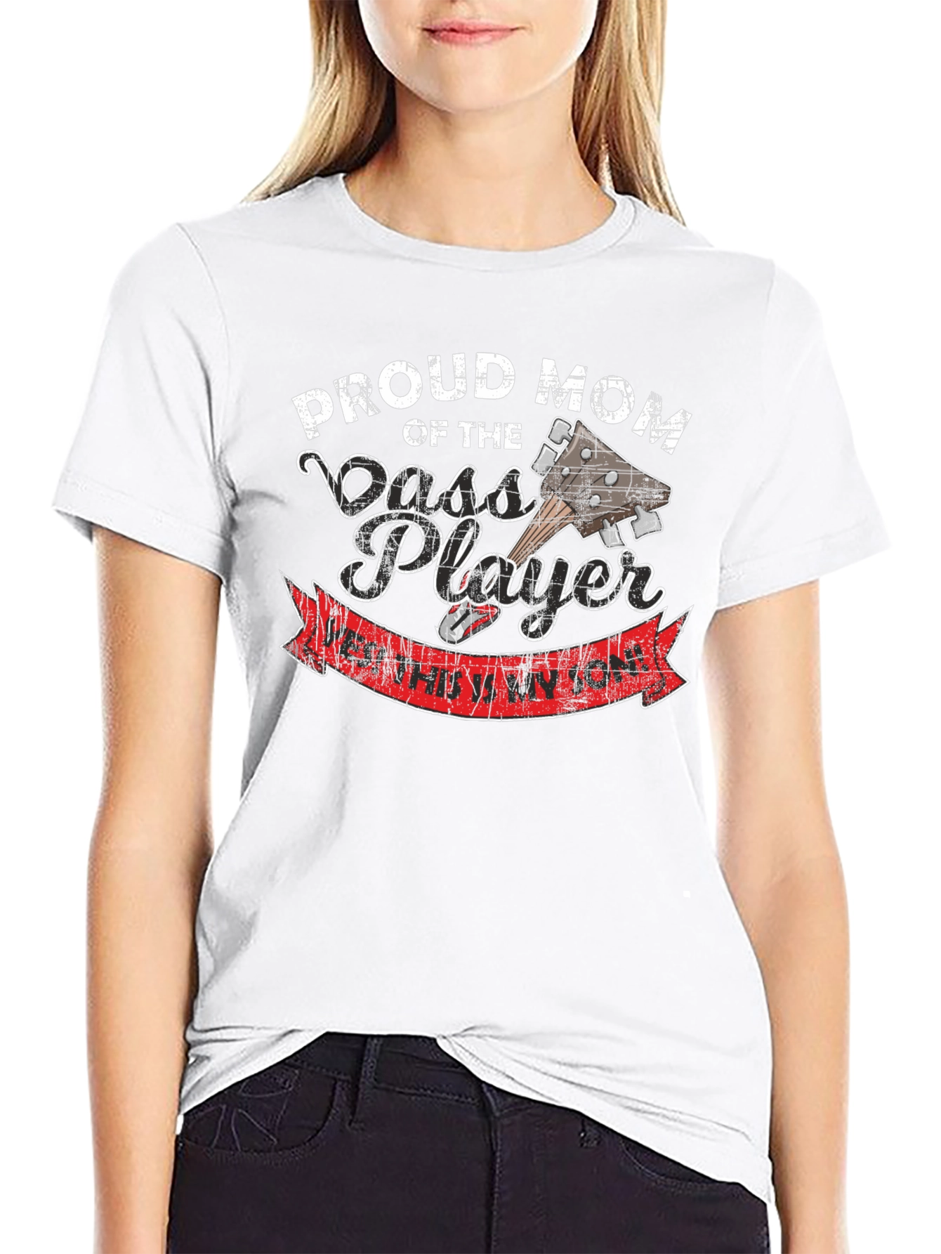 Proud Mom of Bass Player Graphic T-Shirt