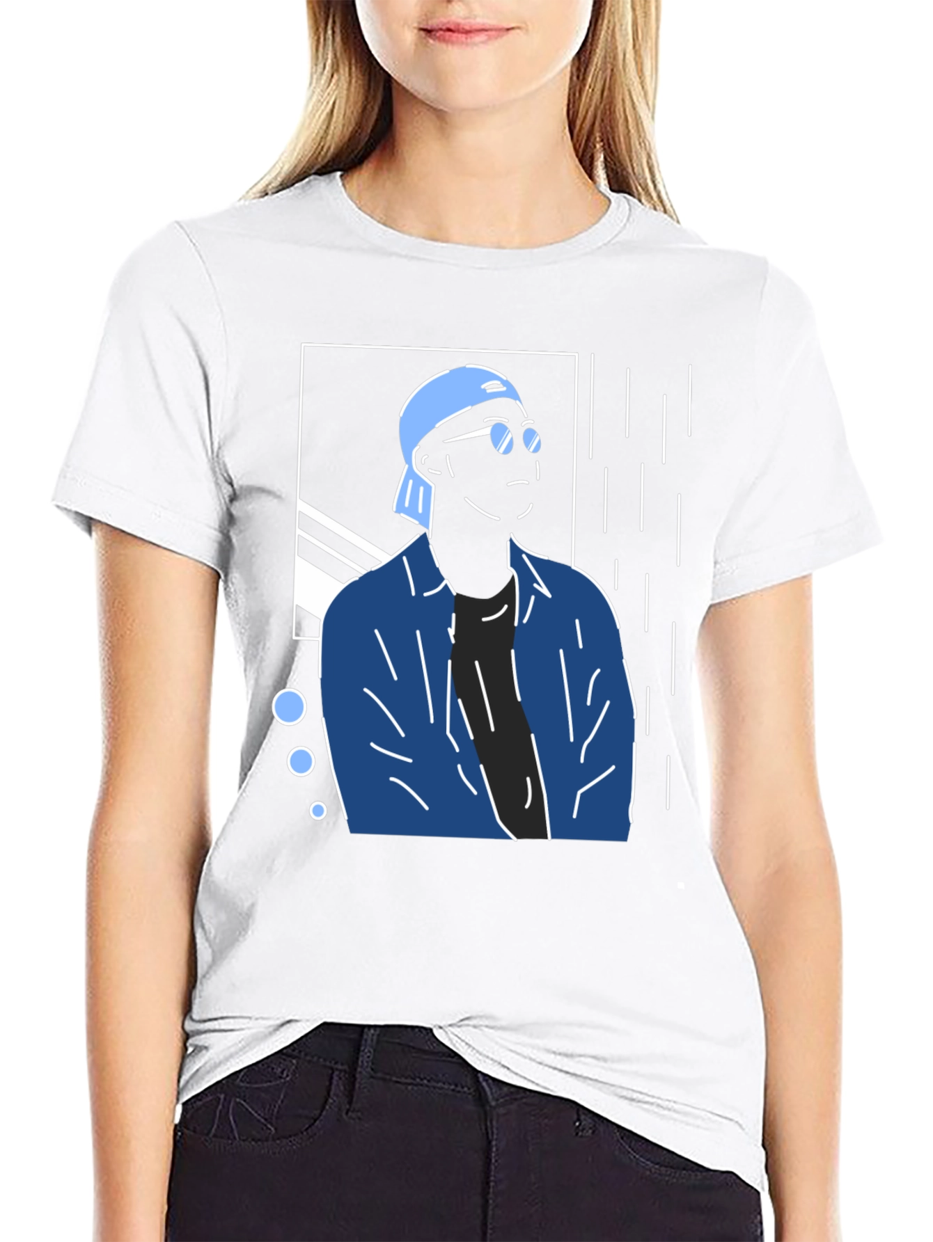 Trendy Graphic Tee - Cool Man Design