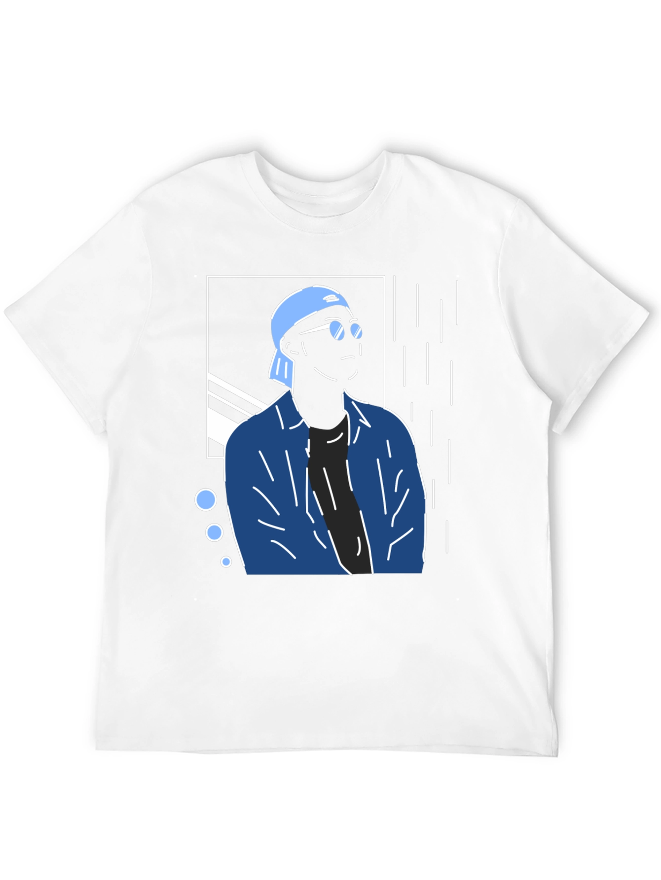 Trendy Graphic Tee - Cool Man Design