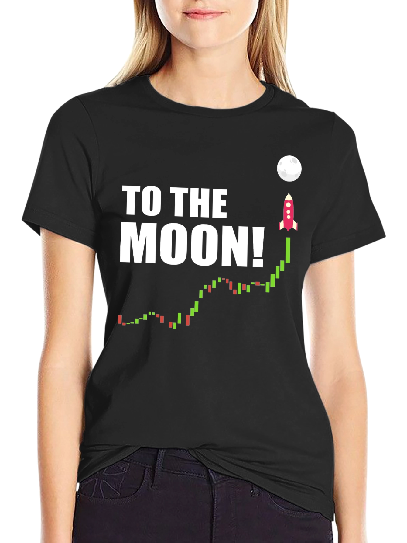 To The Moon! Crypto T-Shirt - Black