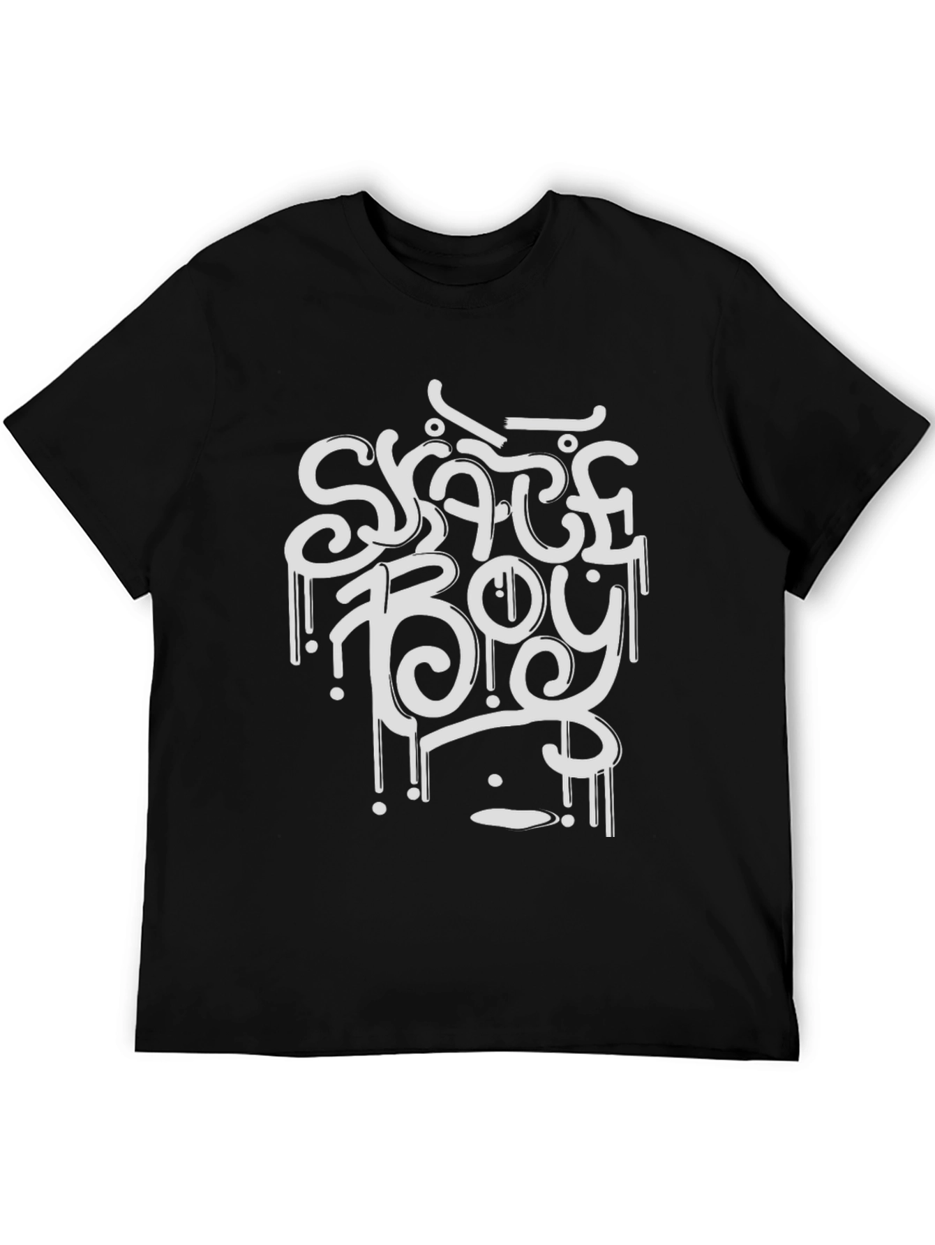 Skate Boy Graphic T-Shirt - Black