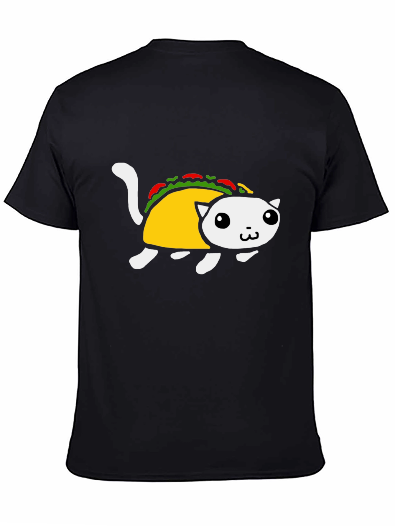 Taco Cat Graphic Tee - Black Short Sleeve