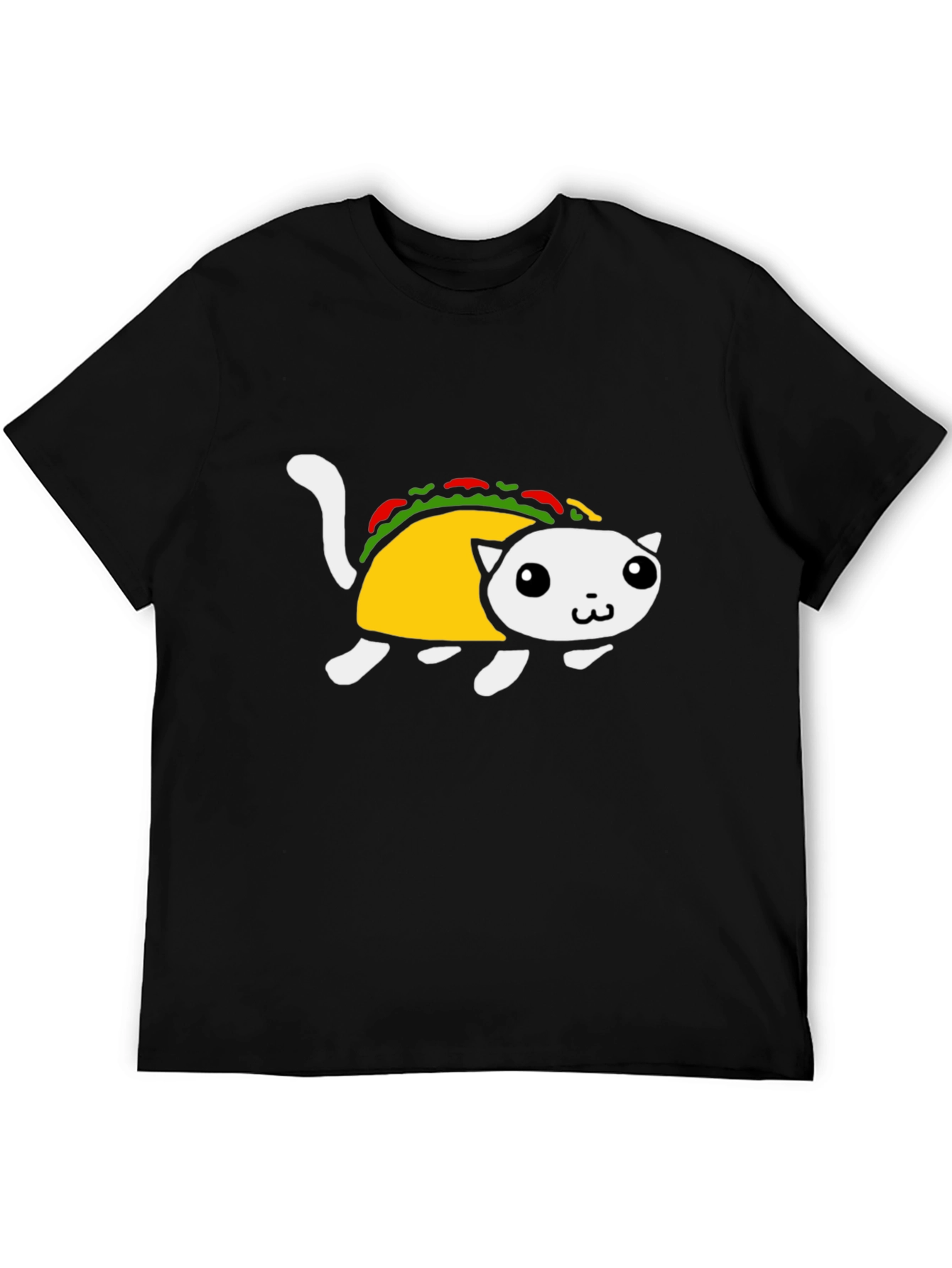 Taco Cat Graphic Tee - Black Short Sleeve