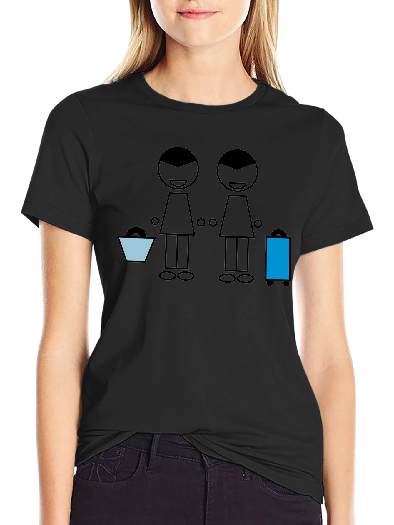 Stick Figure Travelers Graphic Tee